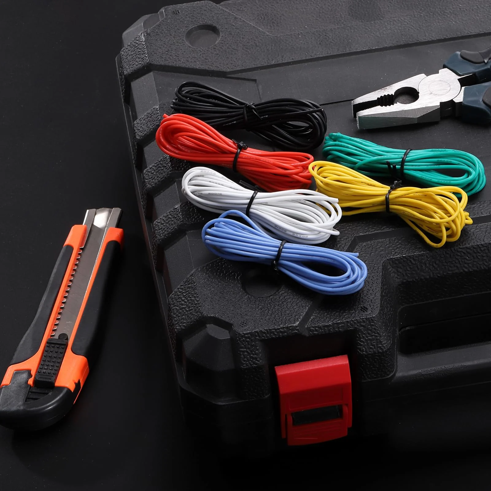 sourcing map 28AWG Electrical Wire Cable 1.5 Metre Stranded Wire Silicone Tinned Copper Wire Coil 0.08 mm² Solid Electronic Wire for DIY RC Model Lamps Household Appliances, 5 Colours 28AWG, 1.5m - Image 5