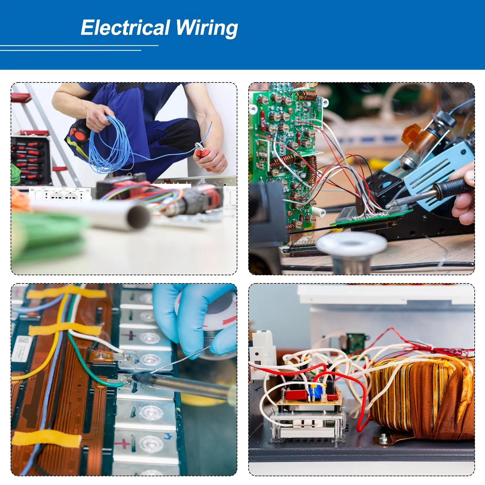 sourcing map 28AWG Electrical Wire Cable 1.5 Metre Stranded Wire Silicone Tinned Copper Wire Coil 0.08 mm² Solid Electronic Wire for DIY RC Model Lamps Household Appliances, 5 Colours 28AWG, 1.5m - Image 7