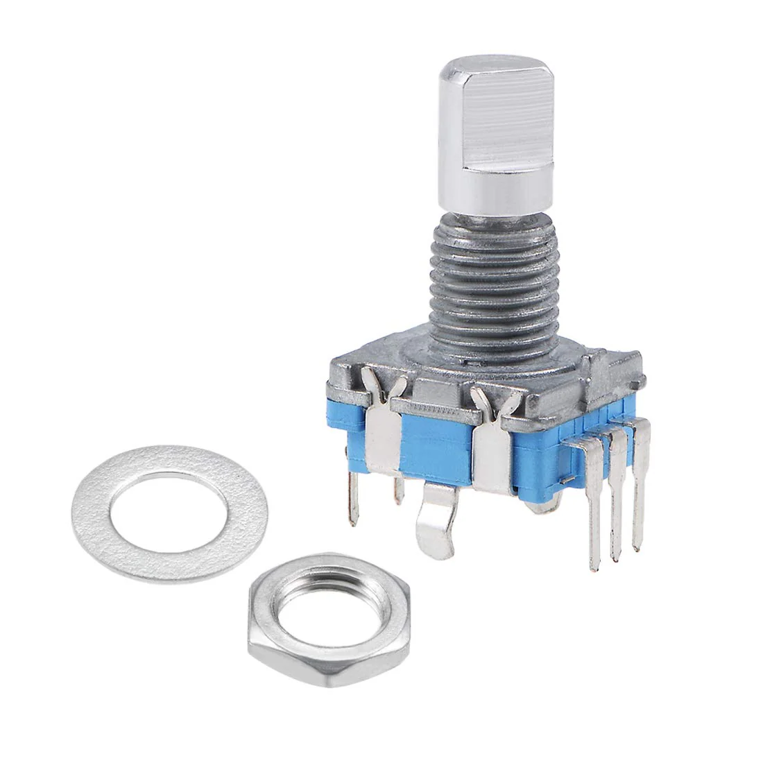sourcing map 360 Degree Rotary Encoder Code Switch Digital EC11 7 Pins 15 mm D-Shaft Pack of 2 - Image 2