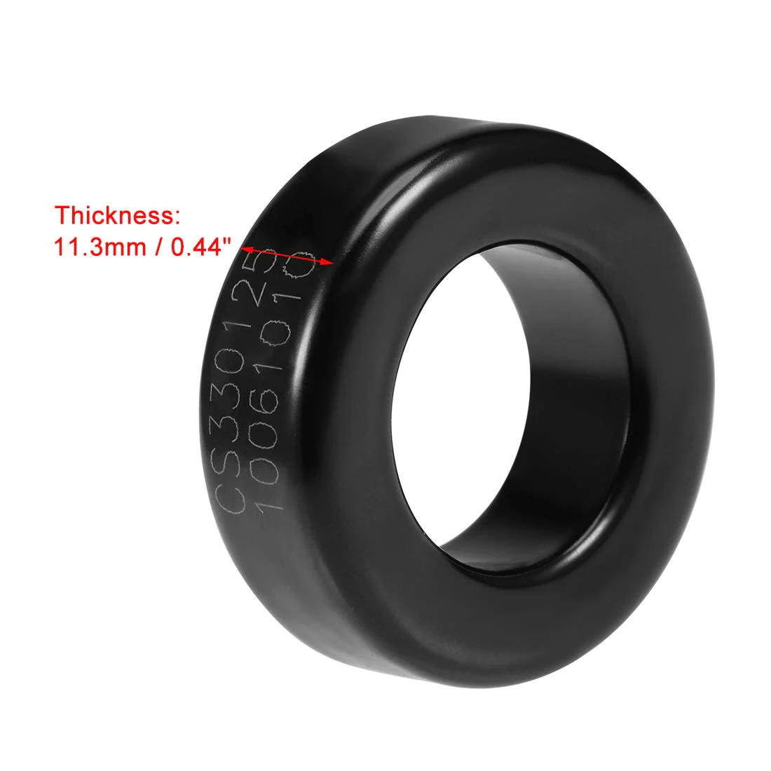 sourcing map 4 pieces ferrite ring iron powder toroid cores 19.3 x 33.7 x 11.3 mm black grey de - Image 4