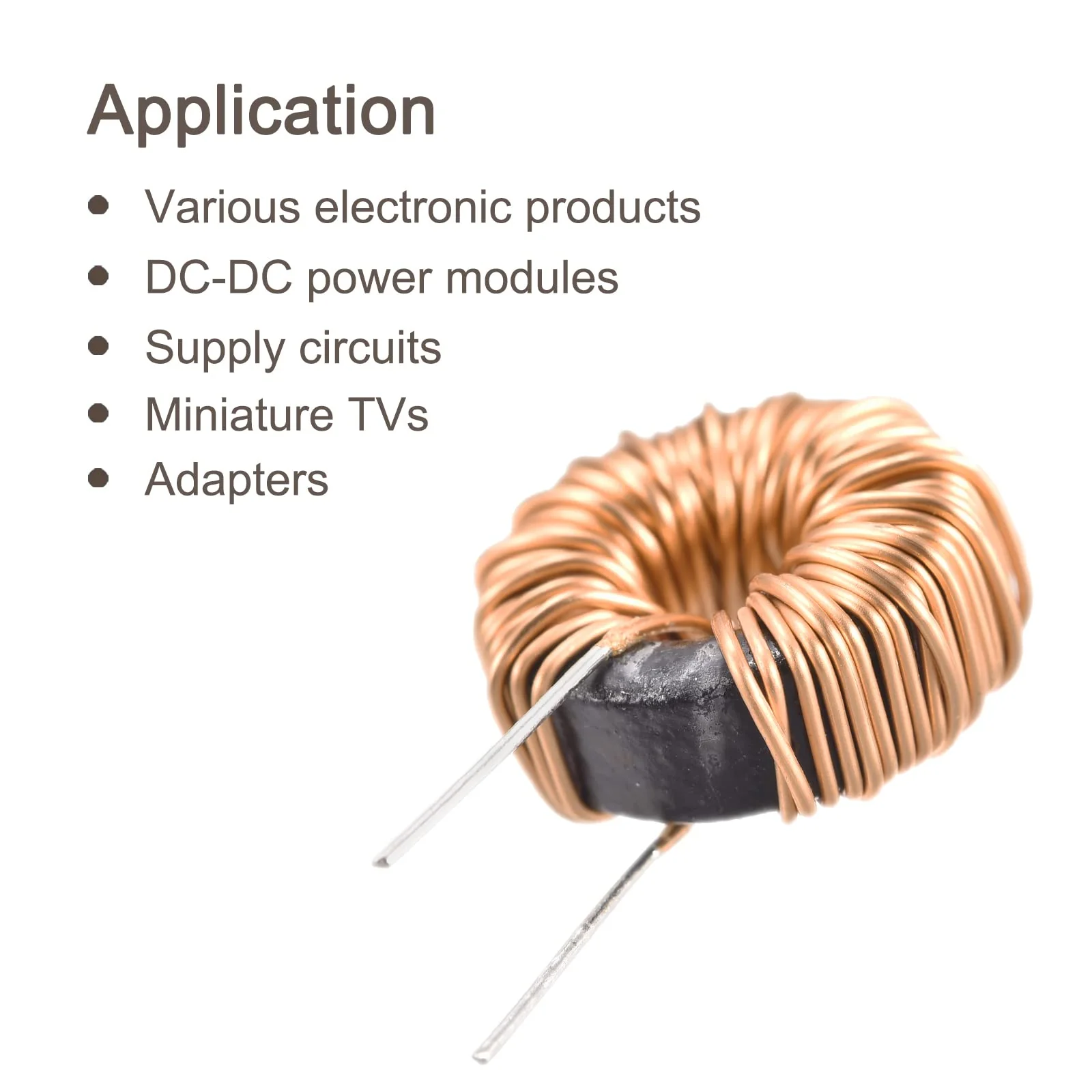sourcing map 5x Toroidal Core Inductor Copper Coil Magnetic Inductance 330uH 3A for DIY Board - Image 4