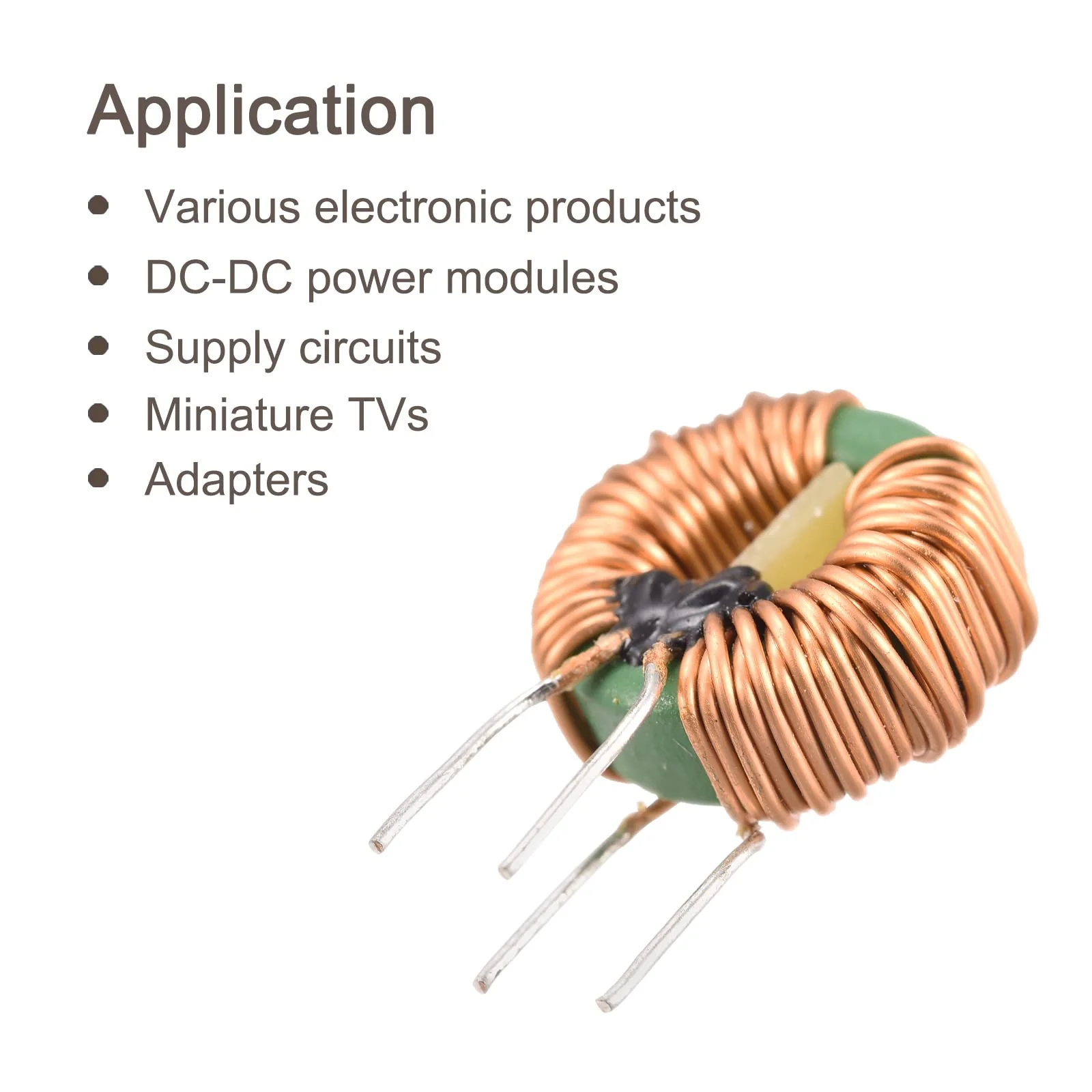 sourcing map 5x Toroidal Core Inductor Copper Coil Magnetic Inductance 6mH 5A for DIY Board - Image 4