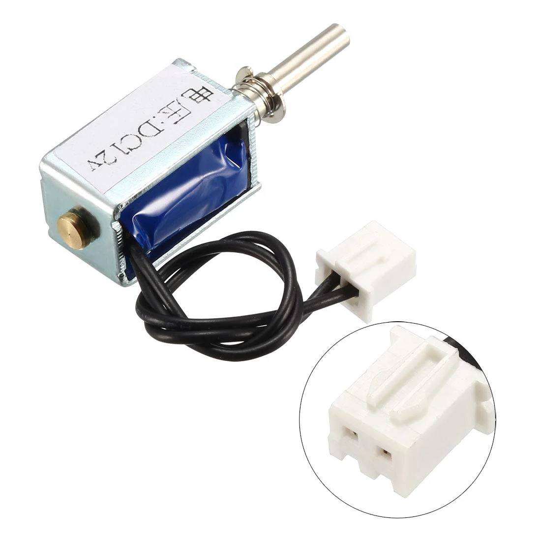 sourcing map DC 12 V Push Pull Type Mini Solenoid Electromagnet Open Frame 3 mm/35 g 4 mm DC12V 3mm/35g - Image 3