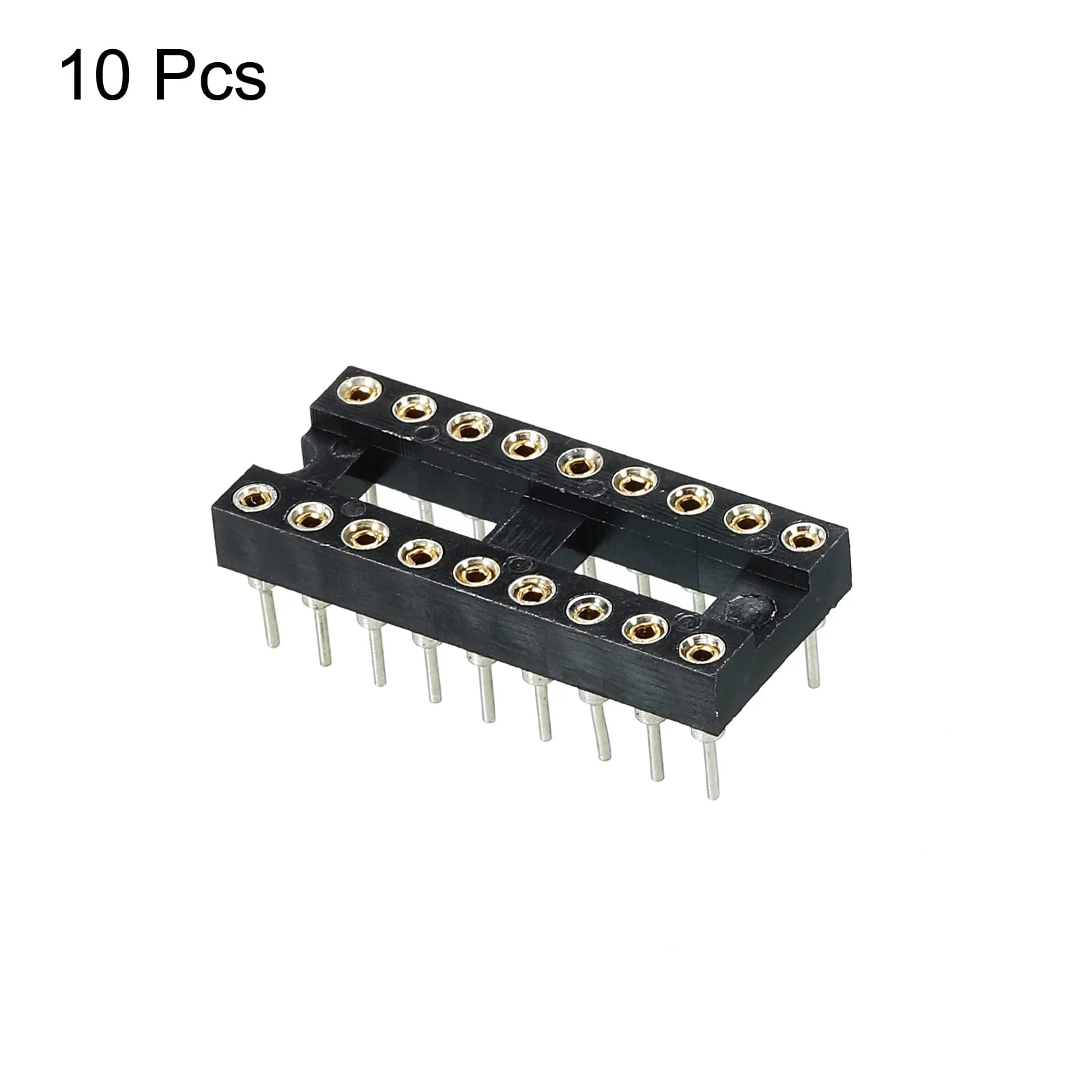 sourcing map DIP IC Chip Socket Adapter Flat Pin 18P 2.54mm Pitch IC Socket for PCB Board Chip 10 Pack - Image 3