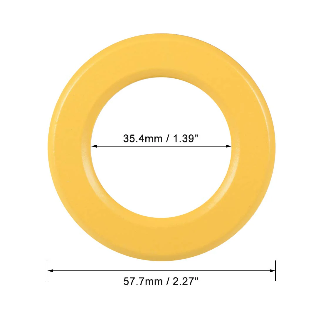 sourcing map Ferrite Ring Iron Powder Toroid Cores Electronic Yellow White 35.4 x 57.7 x 14 mm de - Image 2