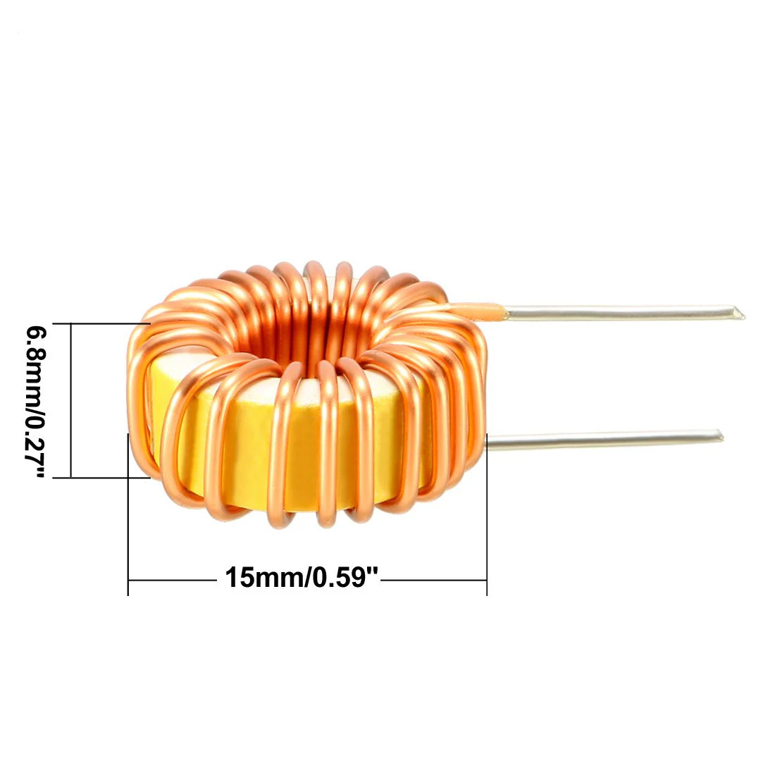 sourcing map Horizontal Ring Coil Magnet Inductance Single Layer Wire Coil 22uH 5A Coil DE de Pack of 10 10Pcs 22uH 5A - Image 4