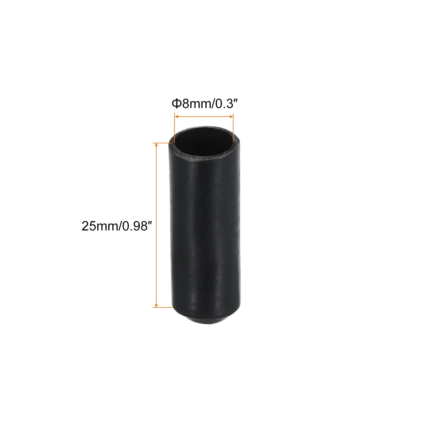 sourcing map Shrinking End Cap 8 mm ID x 25 mm L 2:1 Waterproof Electric Drath Wrap Adhesive Lined Sealed Heat Shrink Tube Caps for Drath Cable Pack of 50 - Image 2