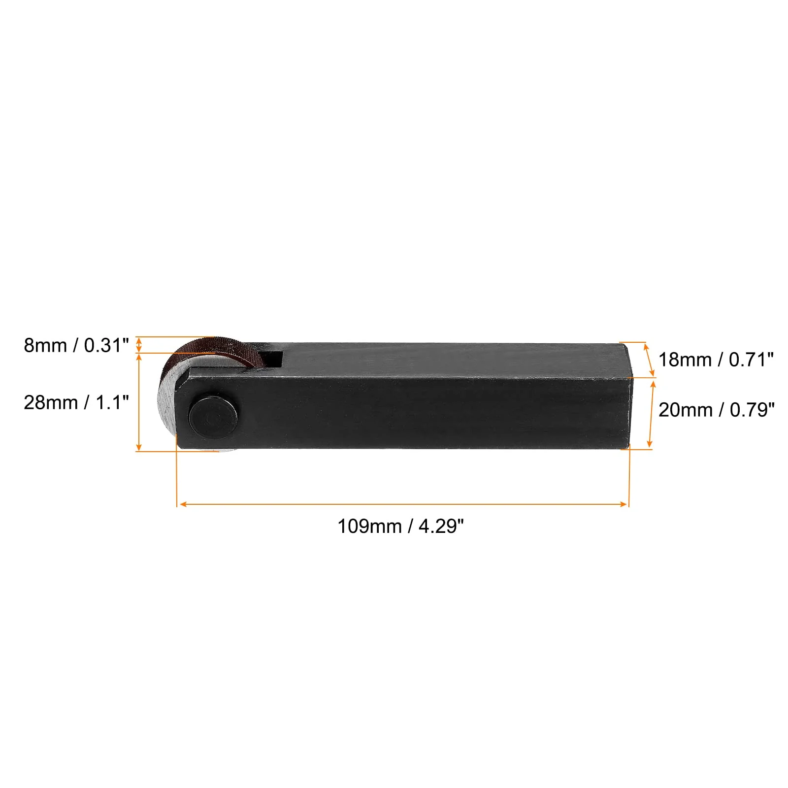 sourcing map Single Straight Knurling Wheel, 0.5mm Pitch High Speed Steel Linear Knurling Tools Set - Image 2