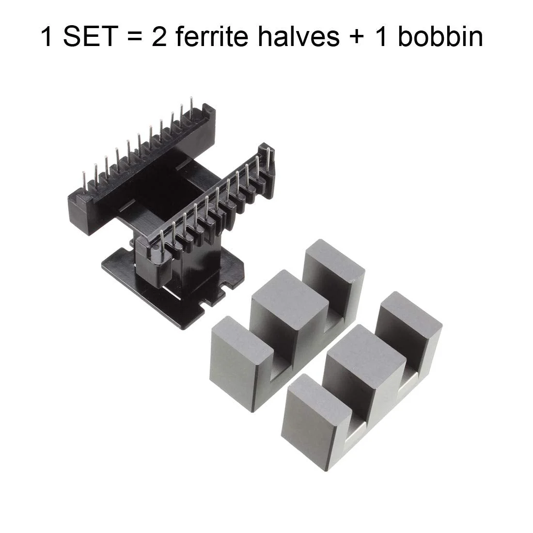 sourcing map Transformer Coils Ferrite Core Vertical Ferrite Halves and Coil Set 1 Sets EE55B - Image 3