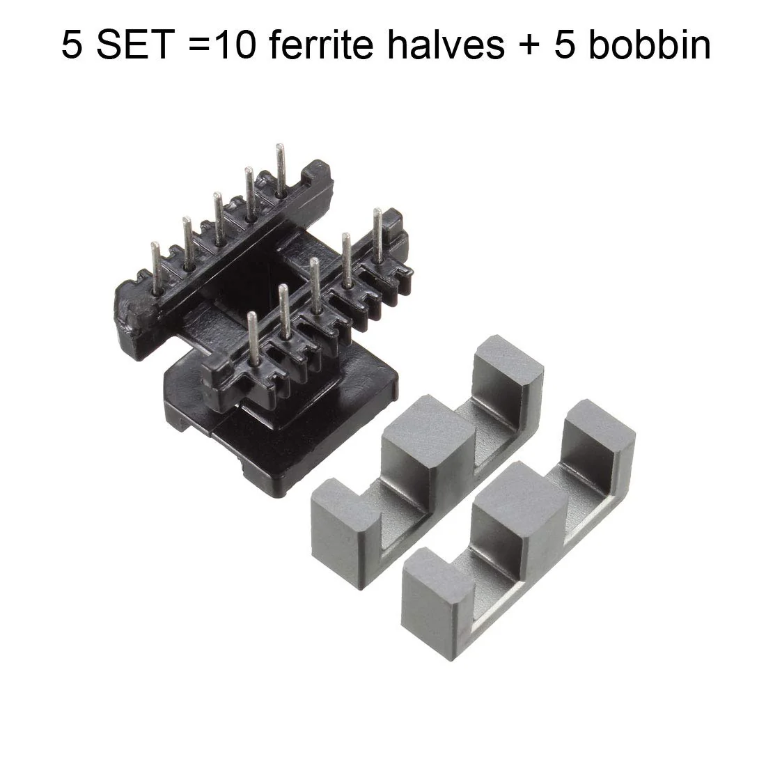 sourcing map Transformer Coils Ferrite Core Vertical Ferrite Halves and Coil Set 5 Sets EE25 - Image 3