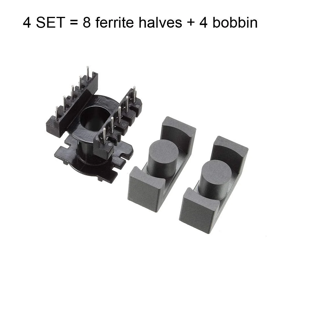 sourcing map Transformer Coils Ferrite Core Vertical Ferrite Halves and Coil Set of 4 EC28 - Image 3
