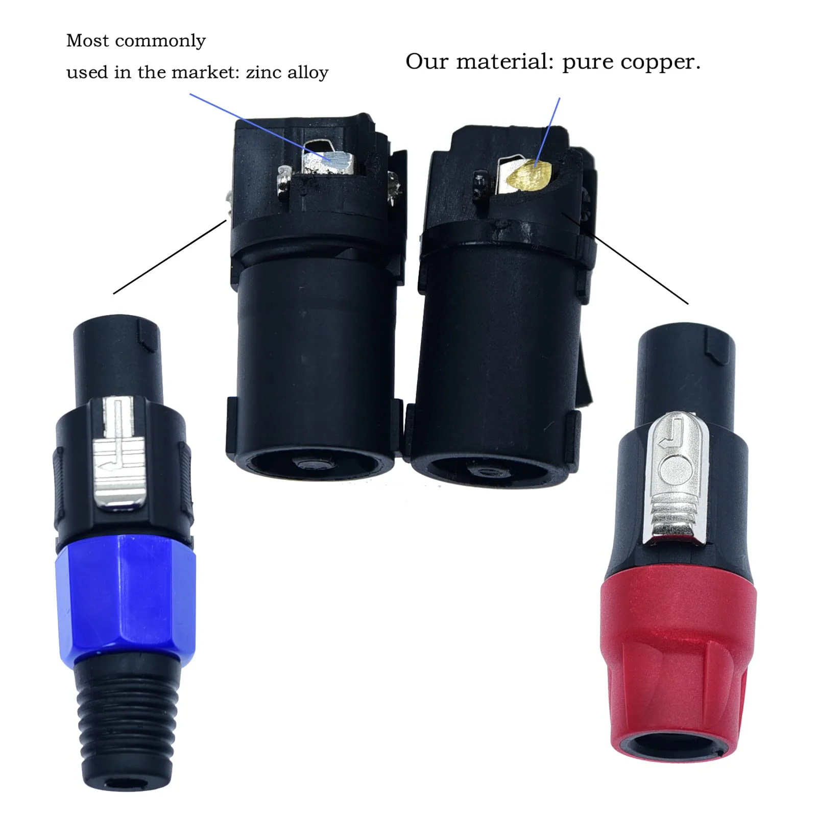 Speak on 2Pcs Professional Speakon to 1/4 Inch ts Speaker Cable for pa Jack Pair 18 awg Gauge Male Audio Port Plug Amplifier Connection dj amp Heavy Duty bocina Cord Wire ft with Twist Lock(15 feet) 15 feet - Image 4
