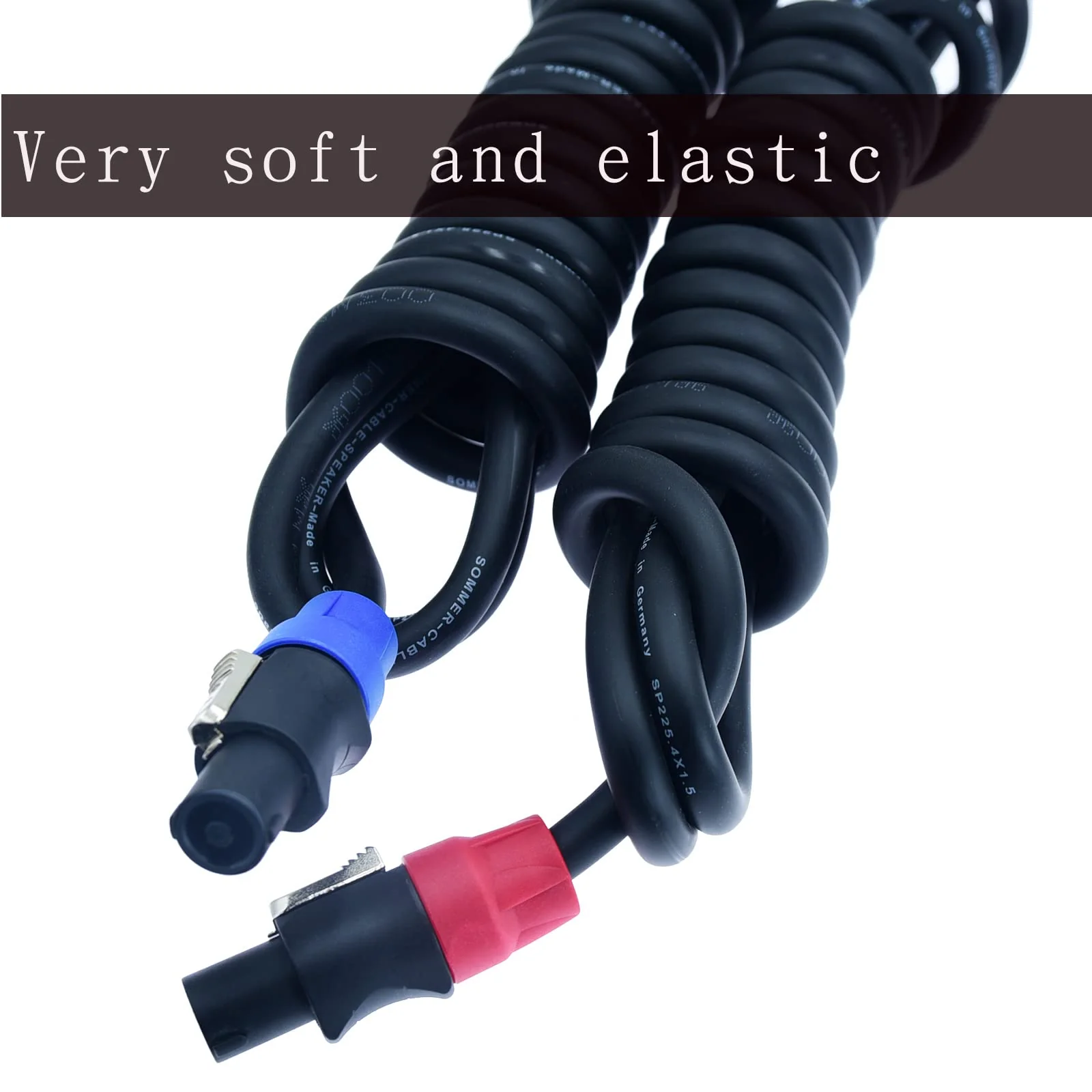 Speak on 2Pcs Professional Speakon to 1/4 Inch ts Speaker Cable for pa Jack Pair 18 awg Gauge Male Audio Port Plug Amplifier Connection dj amp Heavy Duty bocina Cord Wire ft with Twist Lock(15 feet) 15 feet - Image 5