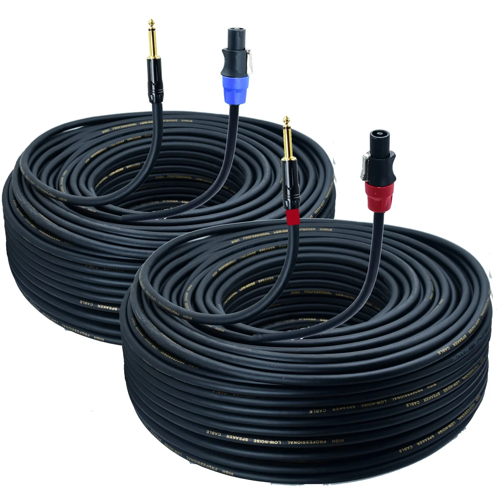 Speak on 2Pcs Professional Speakon to 1/4 Inch ts Speaker Cable for pa Jack Pair 18 awg Gauge Male Audio Port Plug Amplifier Connection dj amp Heavy Duty bocina Cord Wire ft with Twist Lock(15 feet) 15 feet - Image 7