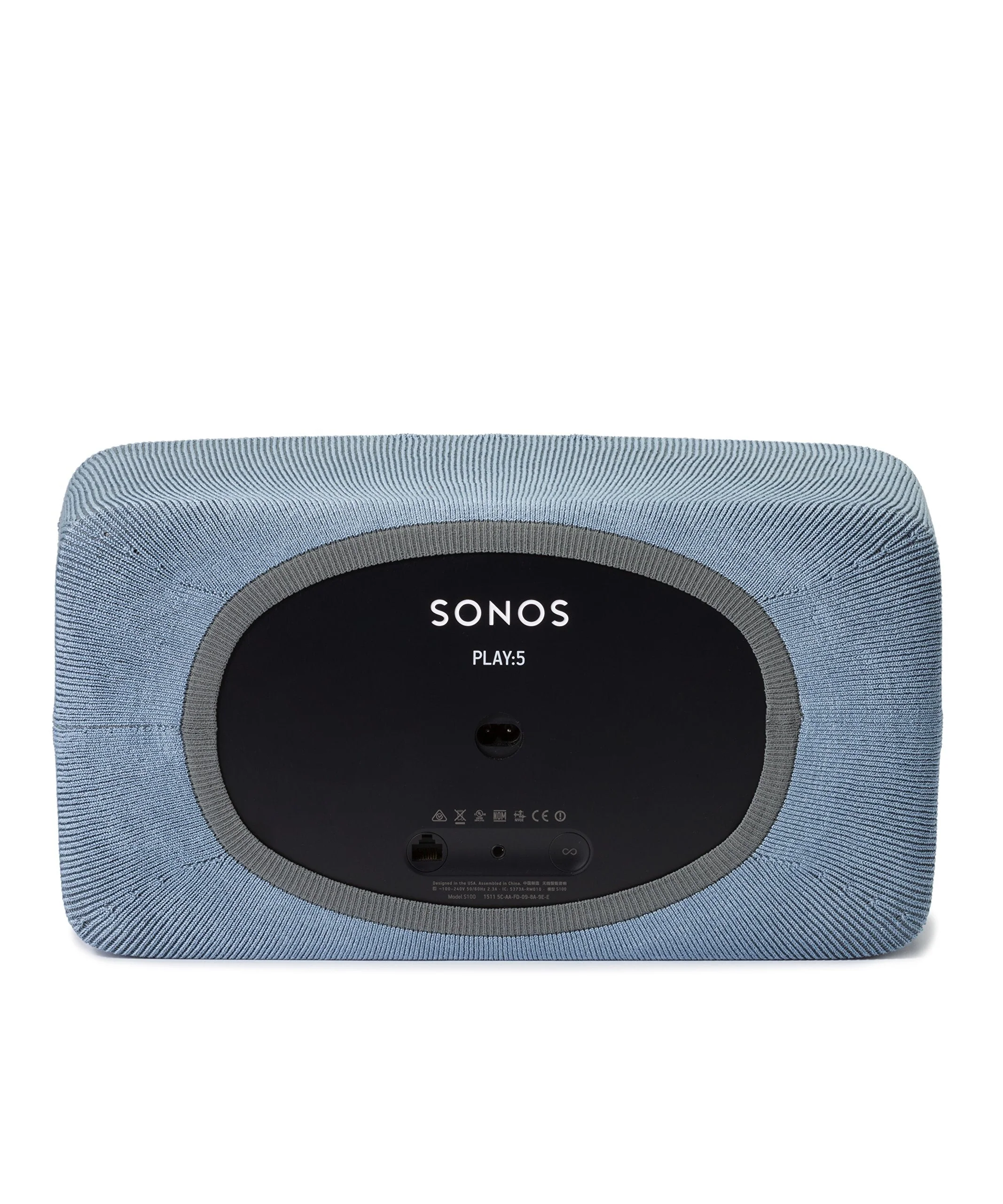 Speaker Cover for Sonos Play 5 - Stone Blue | Durable Knitted Fabric | Custom Fit & Acoustic Transparency Speaker Cover - Image 4