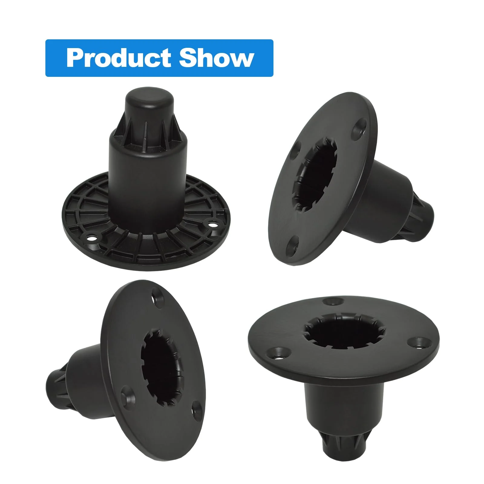 Speaker Mount Adapter with M20 Threading,4.02"x3",Metal Speaker Stand Top Hat with M20 Threading, 102X75mm (2 Packs Black) 102X75+M20 - Image 3