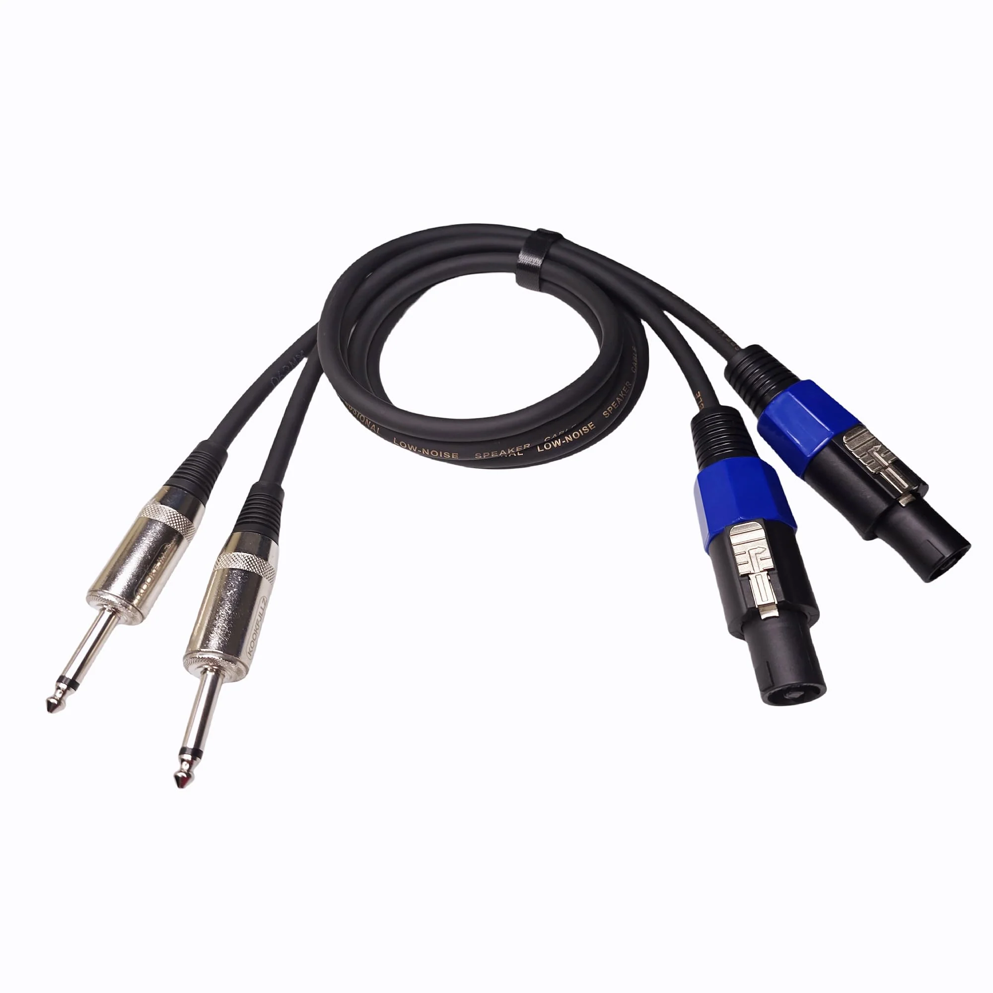 Speakon to 1/4 Speaker Cable, 3.3 Feet Professional 12 AWG Wire Audio Amplifier Speakon Cable, DJ/PA Speaker Cables Wire with Twist Lock (2-Packs) - Image 2