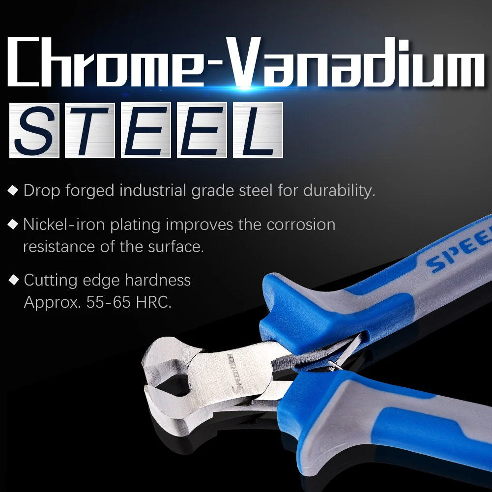 SPEEDWOX 4 Inches End Nippers Precision End Cutters Pliers Mini End Cutting Nippers Fine Pliers with Spring Micro Functional Small Wire Cutter Jewelry Making Shoes Repair Tool Pull Nails Brads 4" End Cutting Plier - Image 2