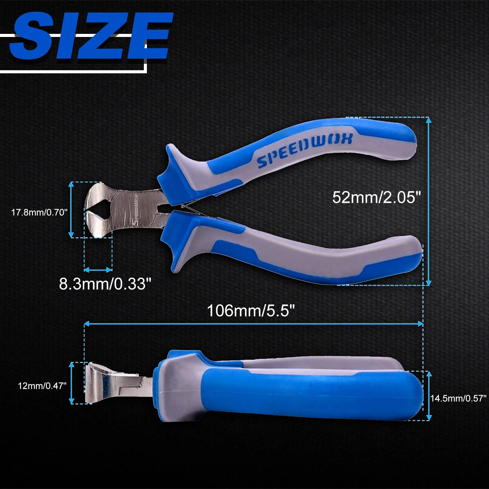 SPEEDWOX 4 Inches End Nippers Precision End Cutters Pliers Mini End Cutting Nippers Fine Pliers with Spring Micro Functional Small Wire Cutter Jewelry Making Shoes Repair Tool Pull Nails Brads 4" End Cutting Plier - Image 5