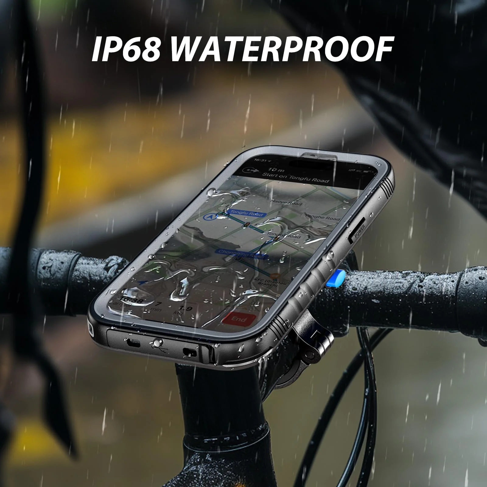 SPORTLINK Bike Phone Holder for iPhone 15 Pro Max - Motorcycle Phone Mount [Aluminium][360° Rotatable][1s Quick Release][IP68 Waterproof] Bicycle Motorbike Handlebar Cell Phone Holder - Image 3