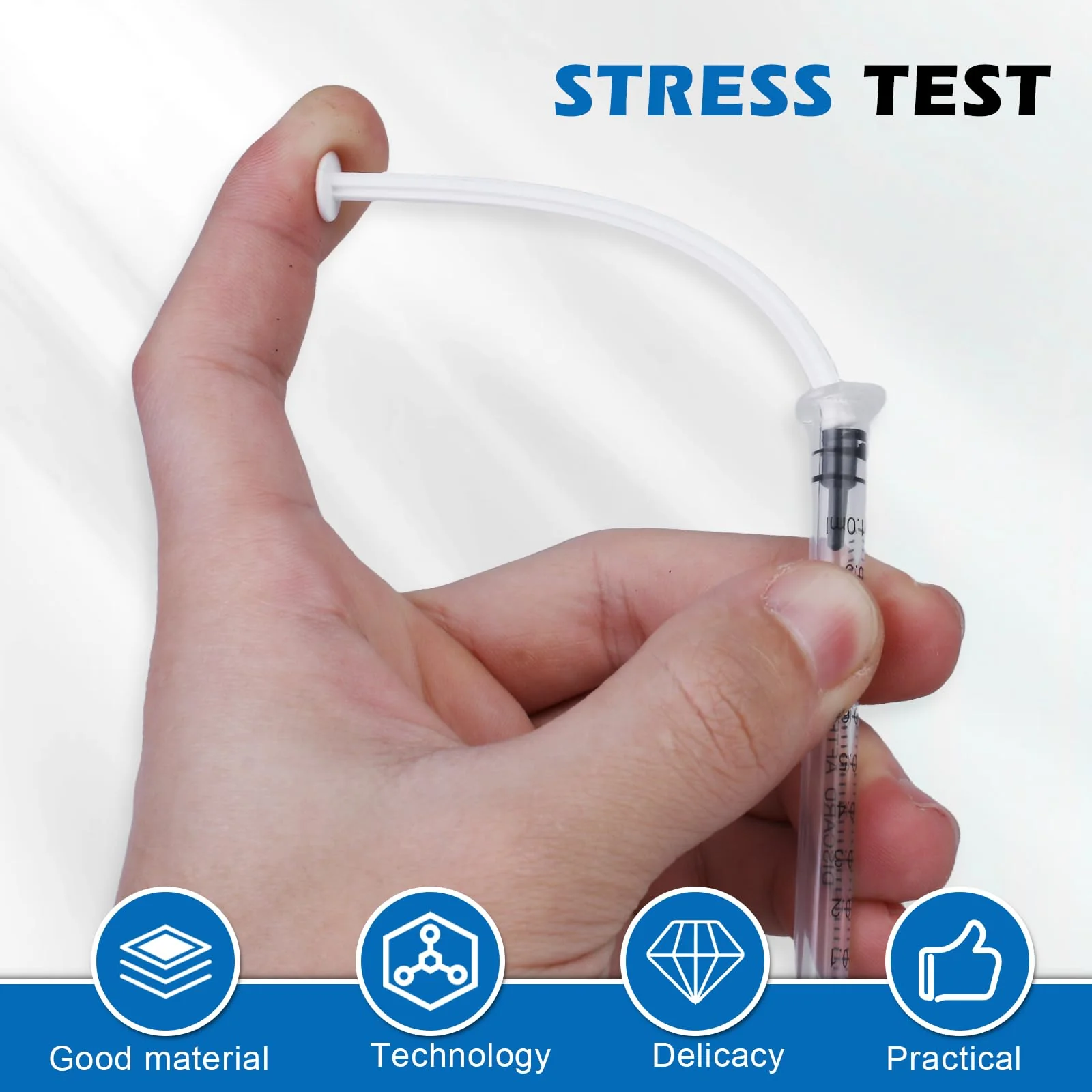 SPORWAY Pack of 100 Sterile Syringes, 1 ml Plastic Syringe with Needles with Caps, Colostrum Syringe 1 ml Dosing Syringe for Refilling and Measuring Liquids, Pet Feeding (White) White - Image 5