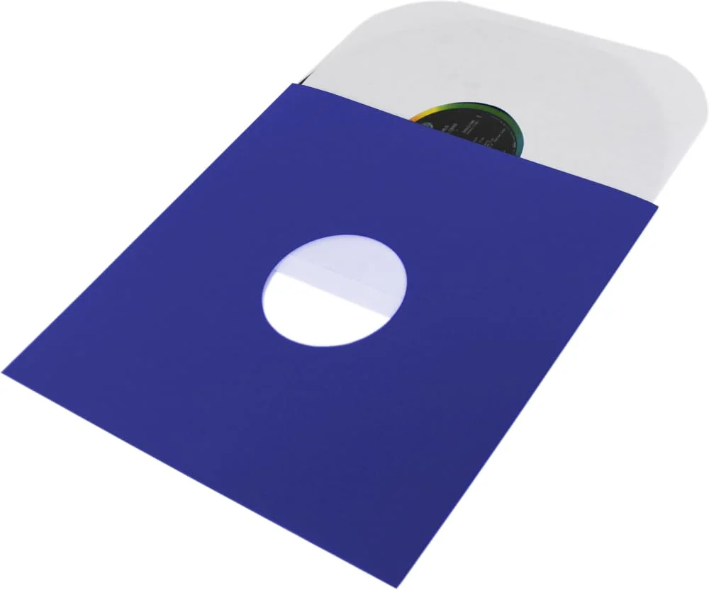 Square Deal Recordings & Supplies (10 Pack) 12 inch LP Blue Record Jacket Covers - with Hole to View Center Label - Protect Your Vinyl #12JWBLHH - Image 2