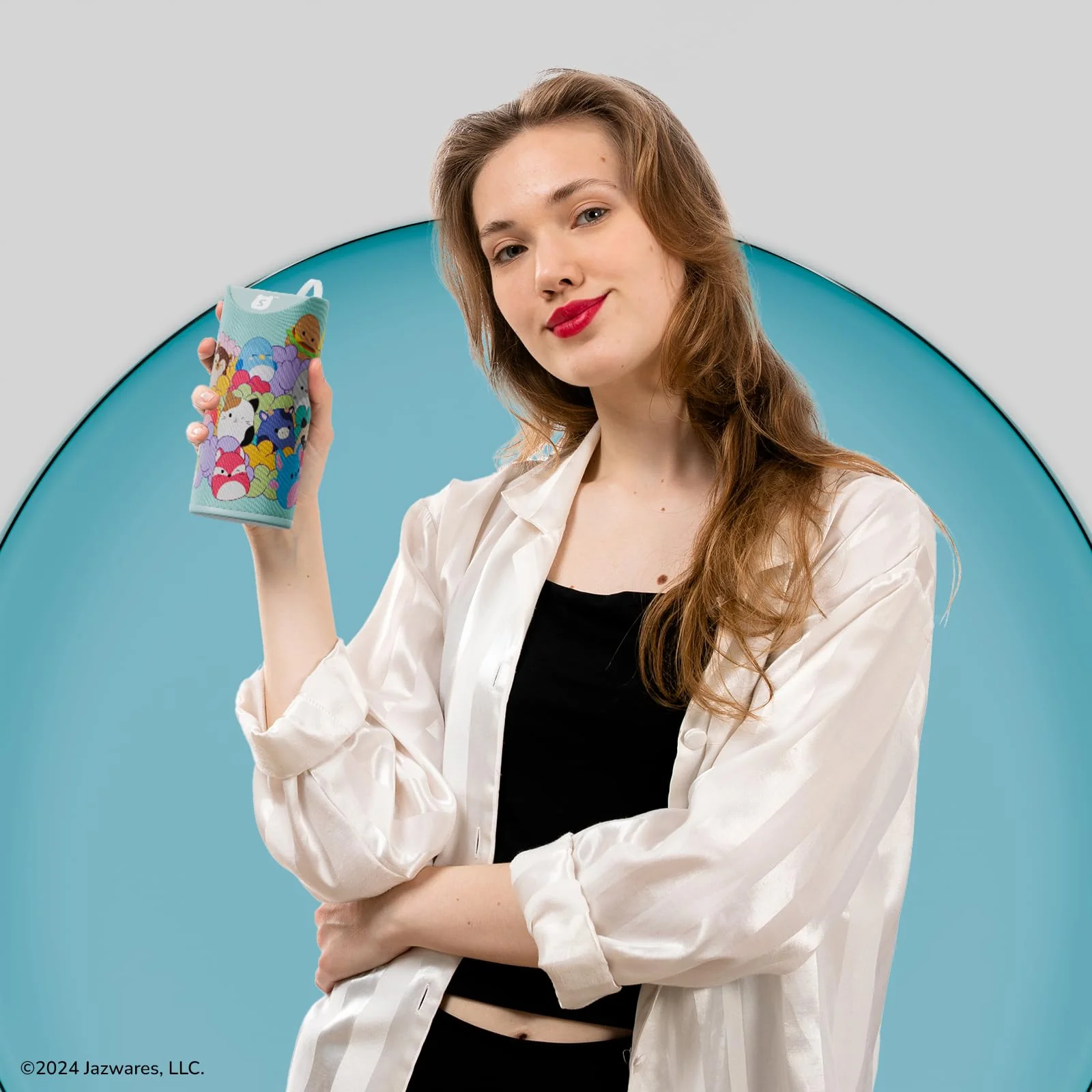 Squishmallows Wireless Bluetooth Speaker - Splashproof Rechargeable Wireless Speaker With 3 Hours Playtime/SD Slot/FM Radio- Squishmallows Gifts for Girls, Boys, Women, Men and All Squish Squad Fans Black/White Multi - Image 6