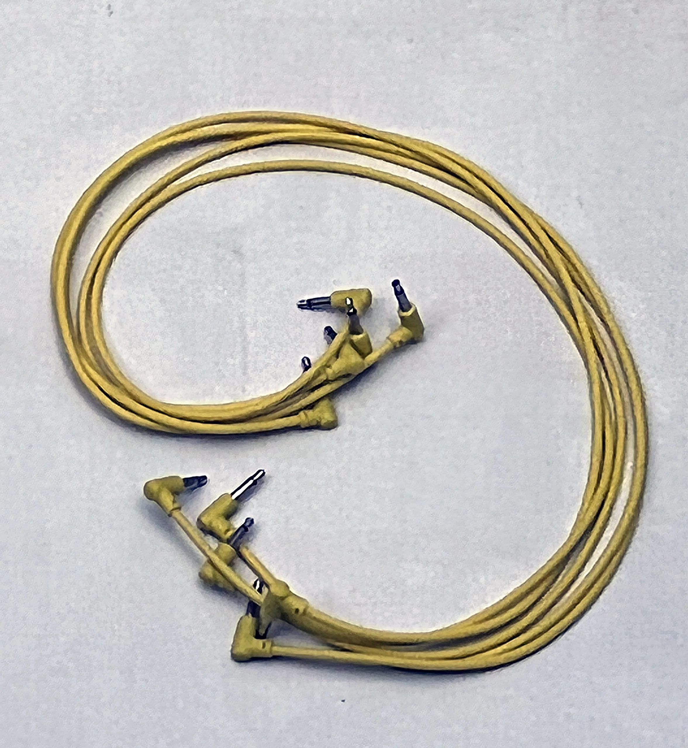 SSMS - Luigis Modular M-PAR Right Angled Eurorack Patch Cables - Package of 5 Yellow Cables (60cm) 60cm - Image 3