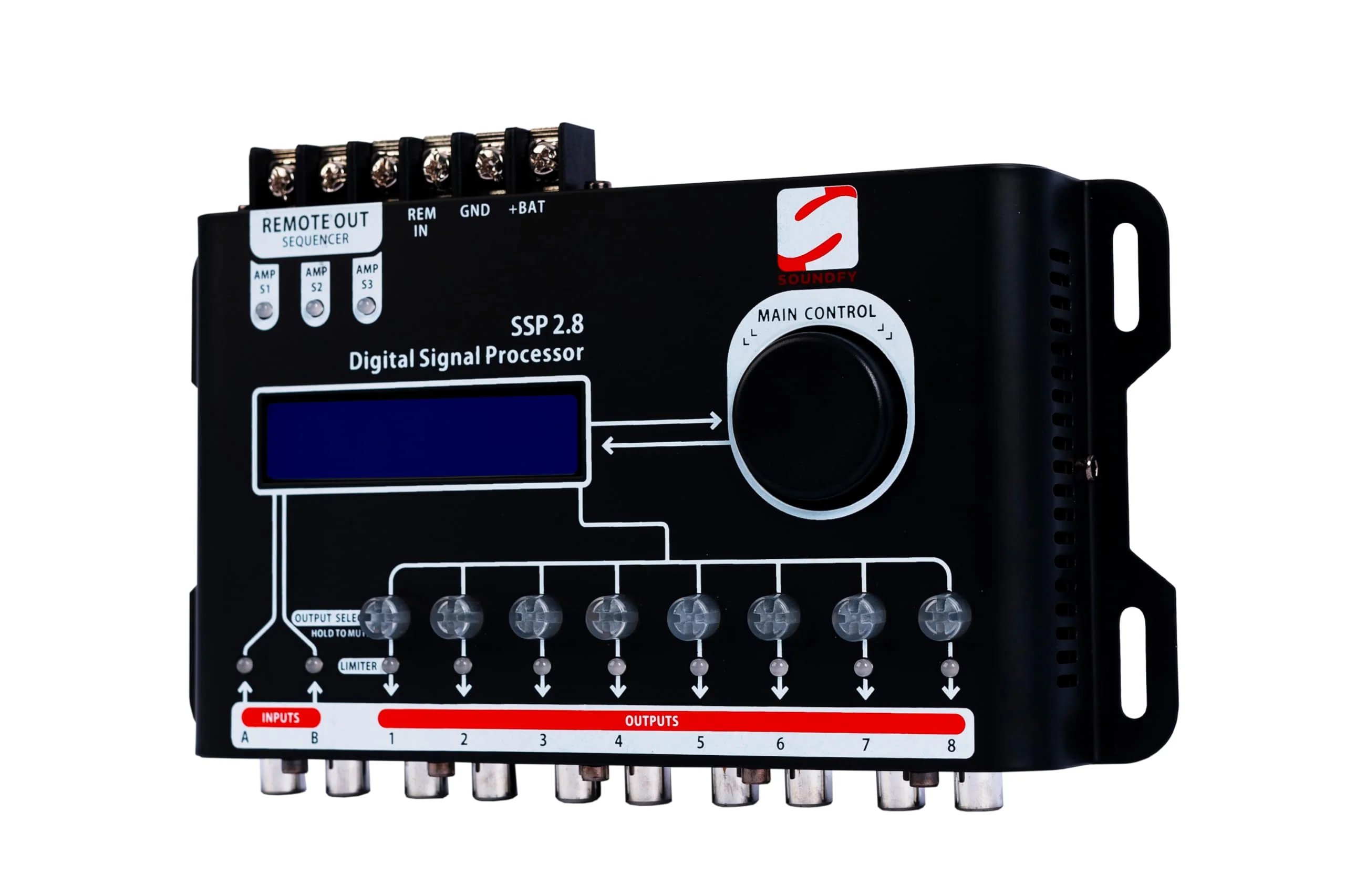 SSP 2.8 Digital Crossover and Equalizer 2 Channel Inputs and 8 Channel Outputs Full Digital Signal Processor DSP Sequencer 15 Band Graphic Equalization 12 Presets - Image 2