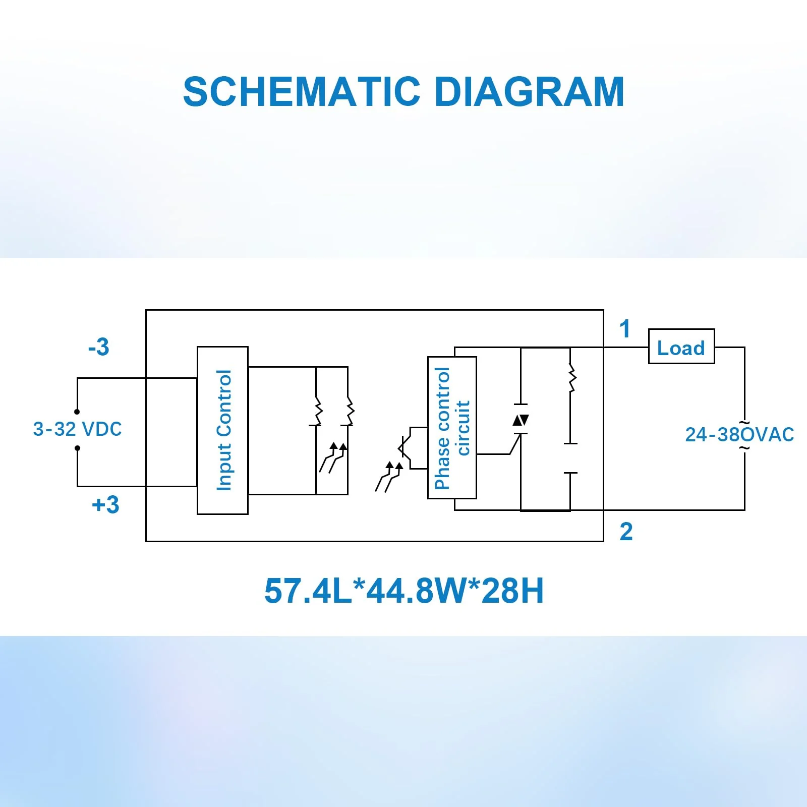 SSR-40DA Solid State Relay AYWHP SSR Relay Solid State Relay SSR 40DA Single-Phase Solid State Relay Input 3-32V DC Output 24-380V AC - Image 5