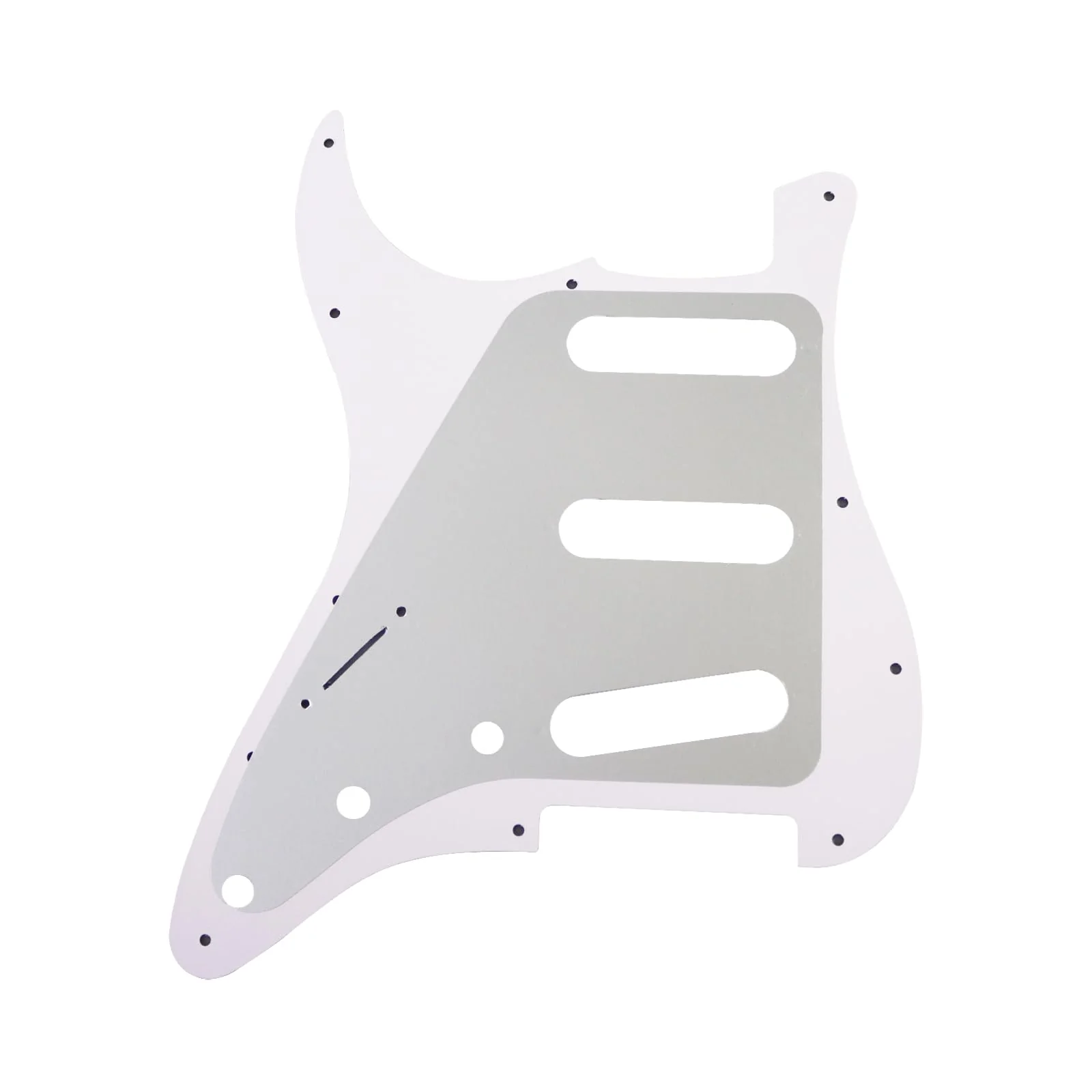 SSS 11 Hole Strat Pickguard ST Pick Guard Scratch Plate for Fender USA/Mexican Standard Stratocaster Modern Style Electric Guitar,Brown Tortoise Shell SSS aluminum foil Brown Tortoise Shell - Image 3