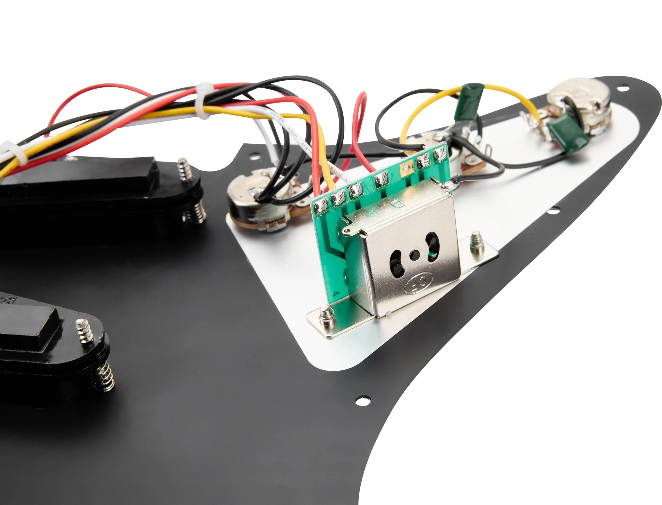 SSS Loaded Pickguard Set - Single Coil Pickups, 3-Ply Black, Easy Drop-In Replacement – Compatible with Fender Stratocaster Guitars, Black Pickguard-SSS-Black - Image 5