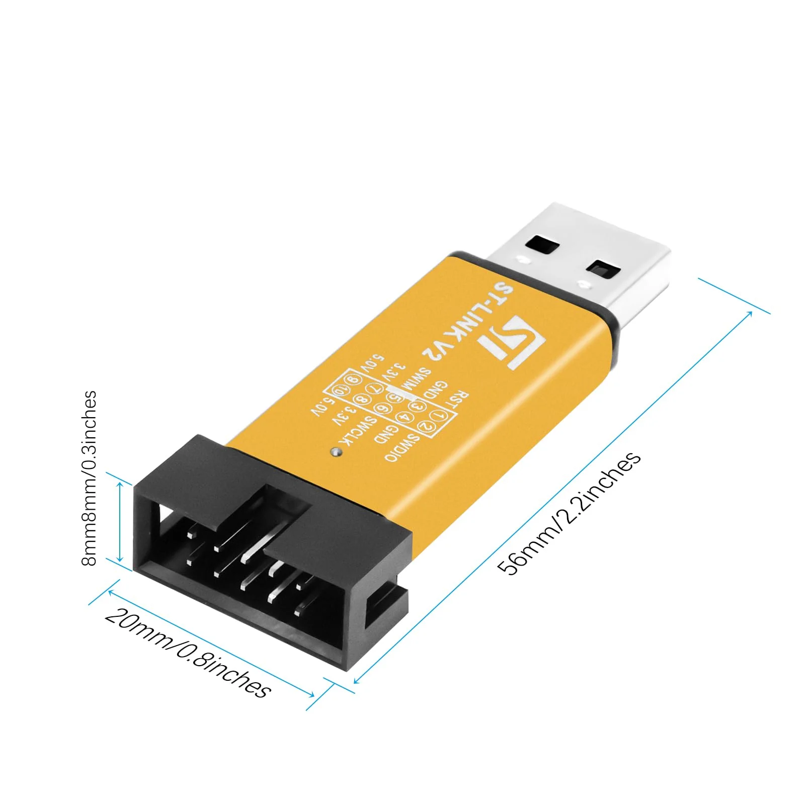 ST-Link V2 Programming Binghe ST Link V2 Emulator ST-Link Downloader Mini Debugger Programming with Dupont Wires ST-Link Emulator Downloader for 8/32 Bit Microcontroller - Image 3