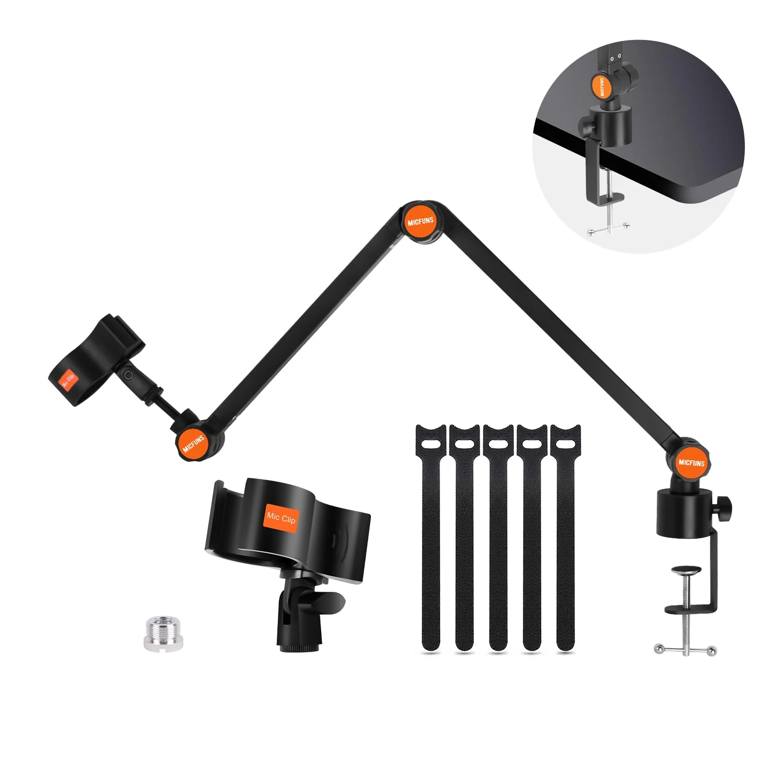 ST4 Microphone stand arm holder boom desk arm mic holder, with microphone upgraded clip, Suitable for 3kg microphone - Image 7