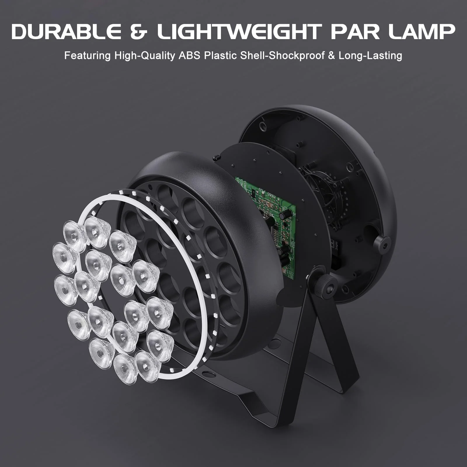 Stage Lights RGBW LED Par Lights with Halo, Mini Uplights with Jump Strobe Fade Chase Pulse Stage Effects, Sound Activated Uplighting Indoor for Events Party Wedding Church Christmas 1 Pack - Image 6