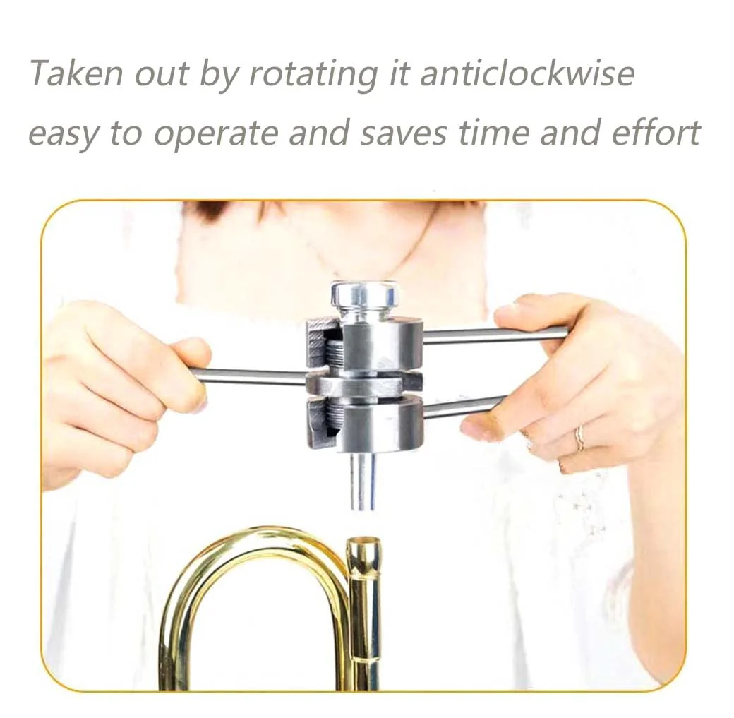 Stainless Steel Mouthpiece Puller Tool Mouthpiece Remover for Trumpet Trombone Euphonium Horn Brass Wind Instruments - Image 5