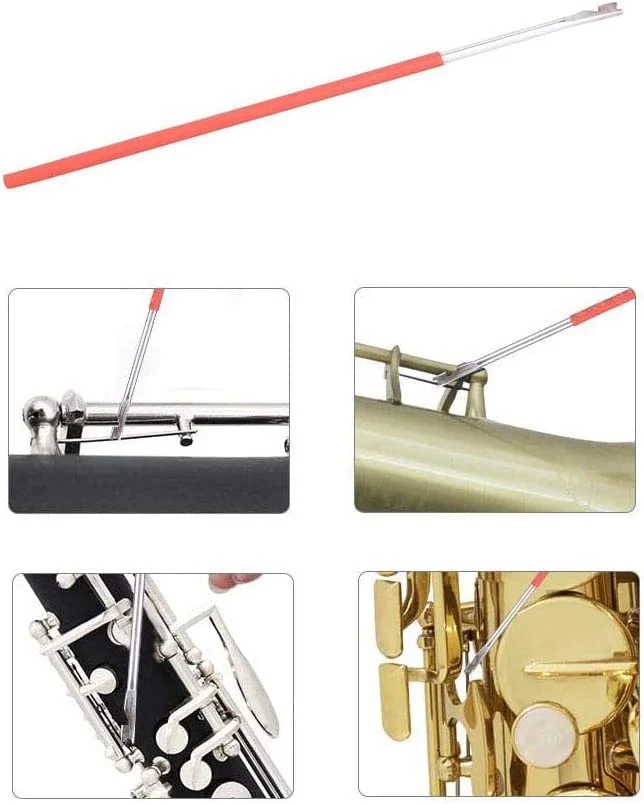 Stainless Steel Spring Hook Woodwind Instrument Repair Maintenance Tool for Sax Clarinet Oboe Flute Piccolo 5Inch,Dual Head - Image 4