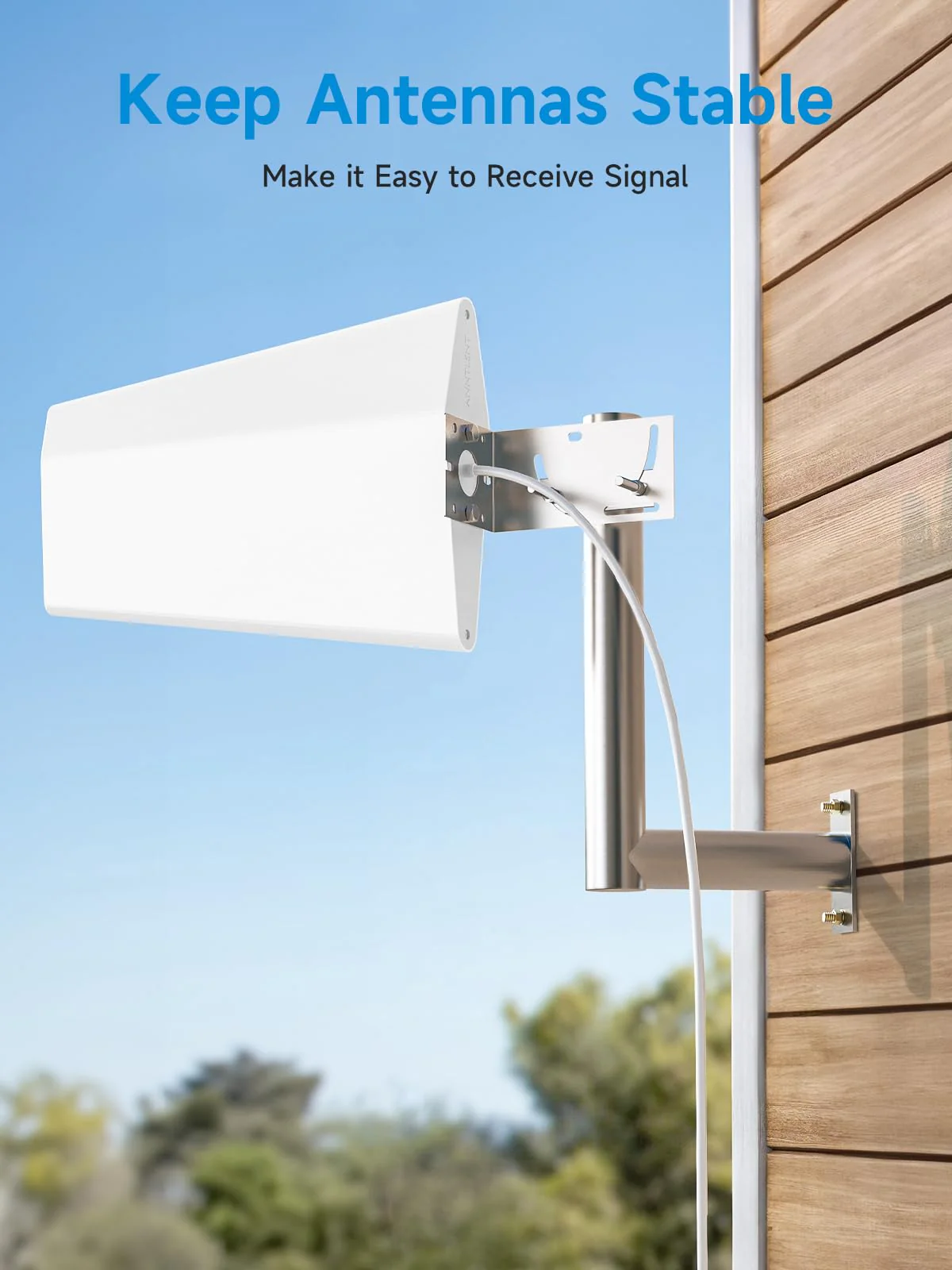 Stainless Steels Pole Mount 12'' Length Universal L-Type Pole Mast Bracket for for Outside Antenna,Weather Station,Solar Panel - Image 4