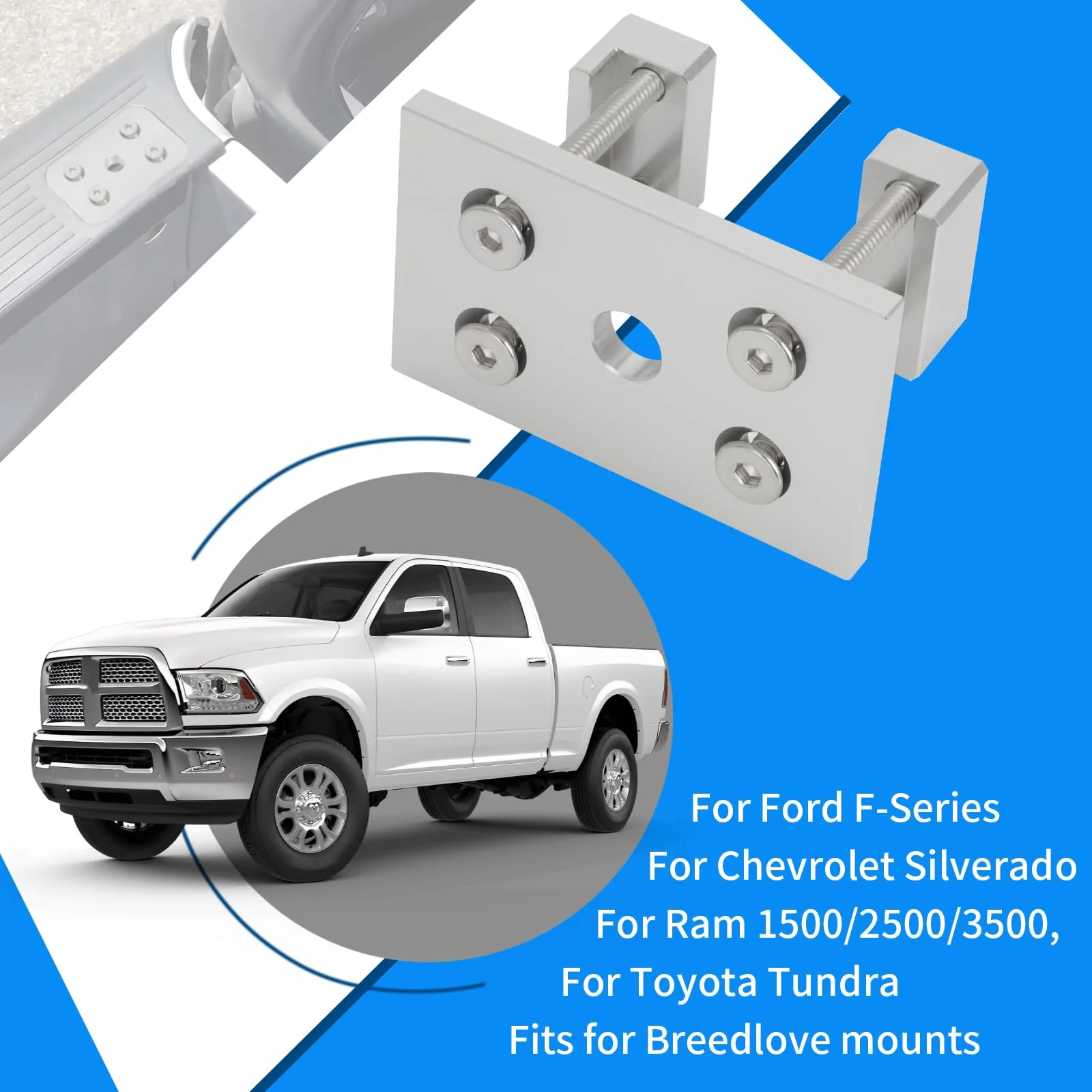 Stake Pocket Antenna Mount Bracket for CB HAM Radio - Fits for Ford F-Series Chevy Silverado Ram 1500/2500/3500 Toyota Tundra & Breedlove Mounts - Image 2
