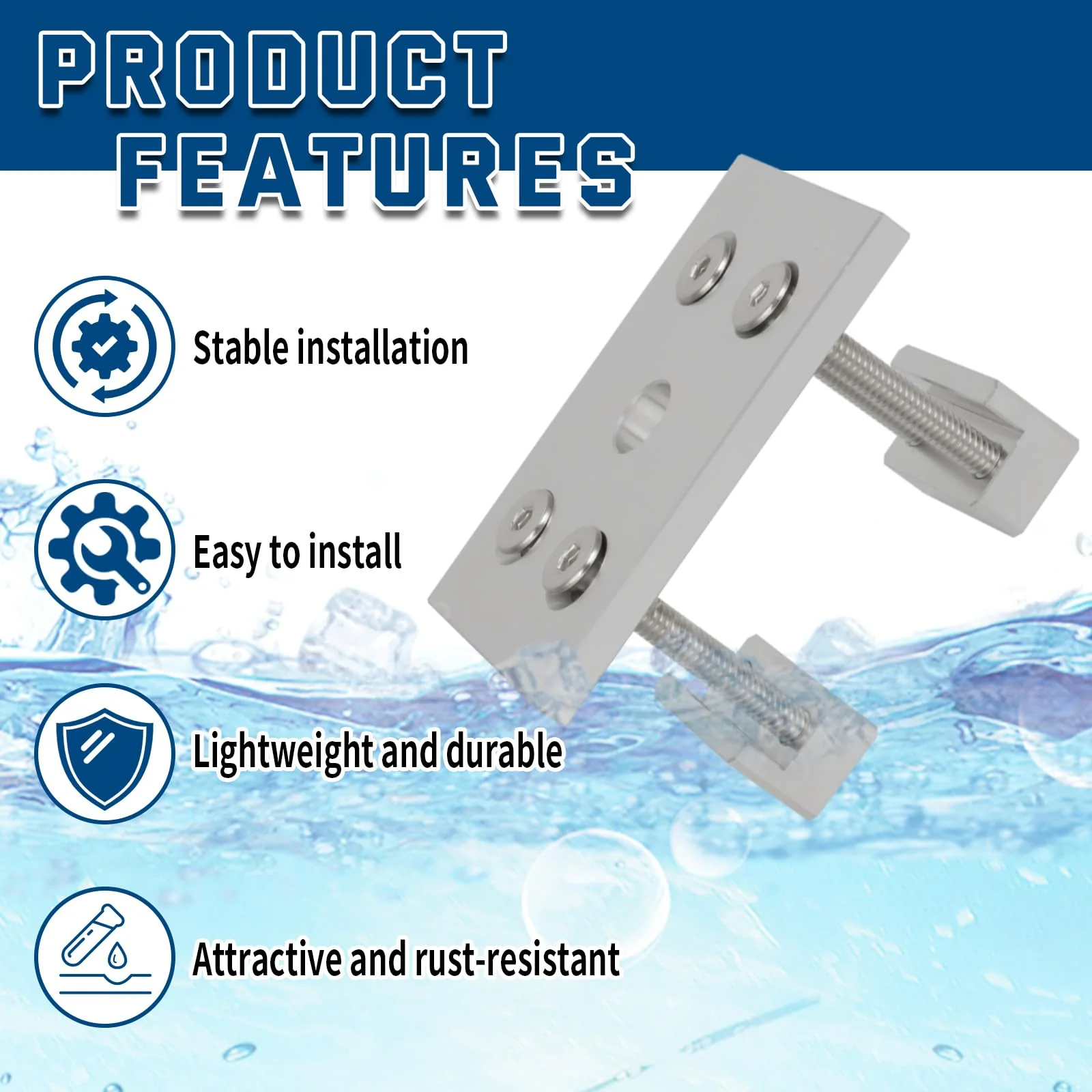 Stake Pocket Antenna Mount Bracket for CB HAM Radio - Fits for Ford F-Series Chevy Silverado Ram 1500/2500/3500 Toyota Tundra & Breedlove Mounts - Image 3