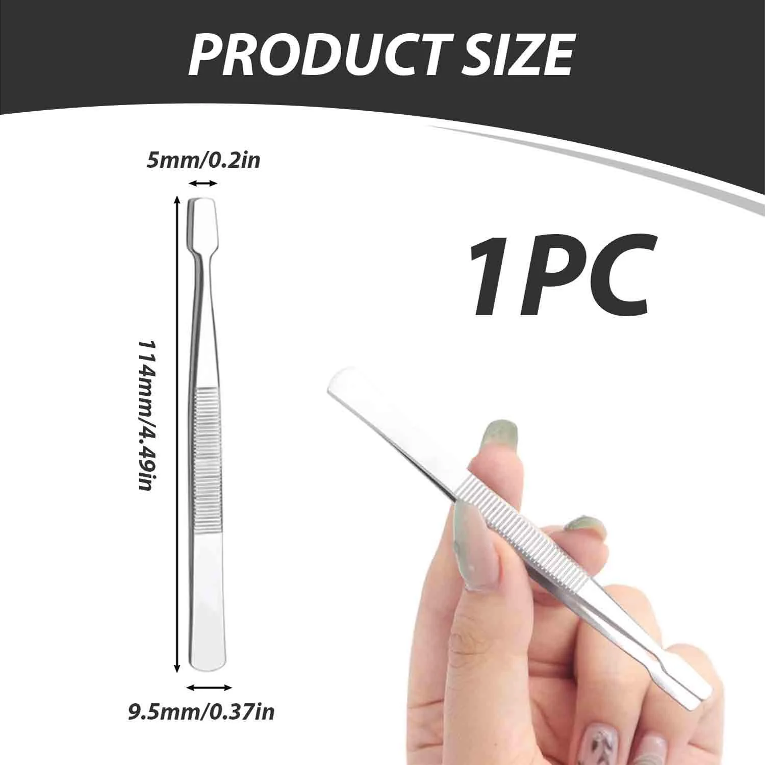 STAMPS Tweezers Long - 11.5cm Spoon Tweezers Stainless Steel Curved & Large Ideal for Stamps, Clay Tools, & Model Making Collector Tools - Image 2