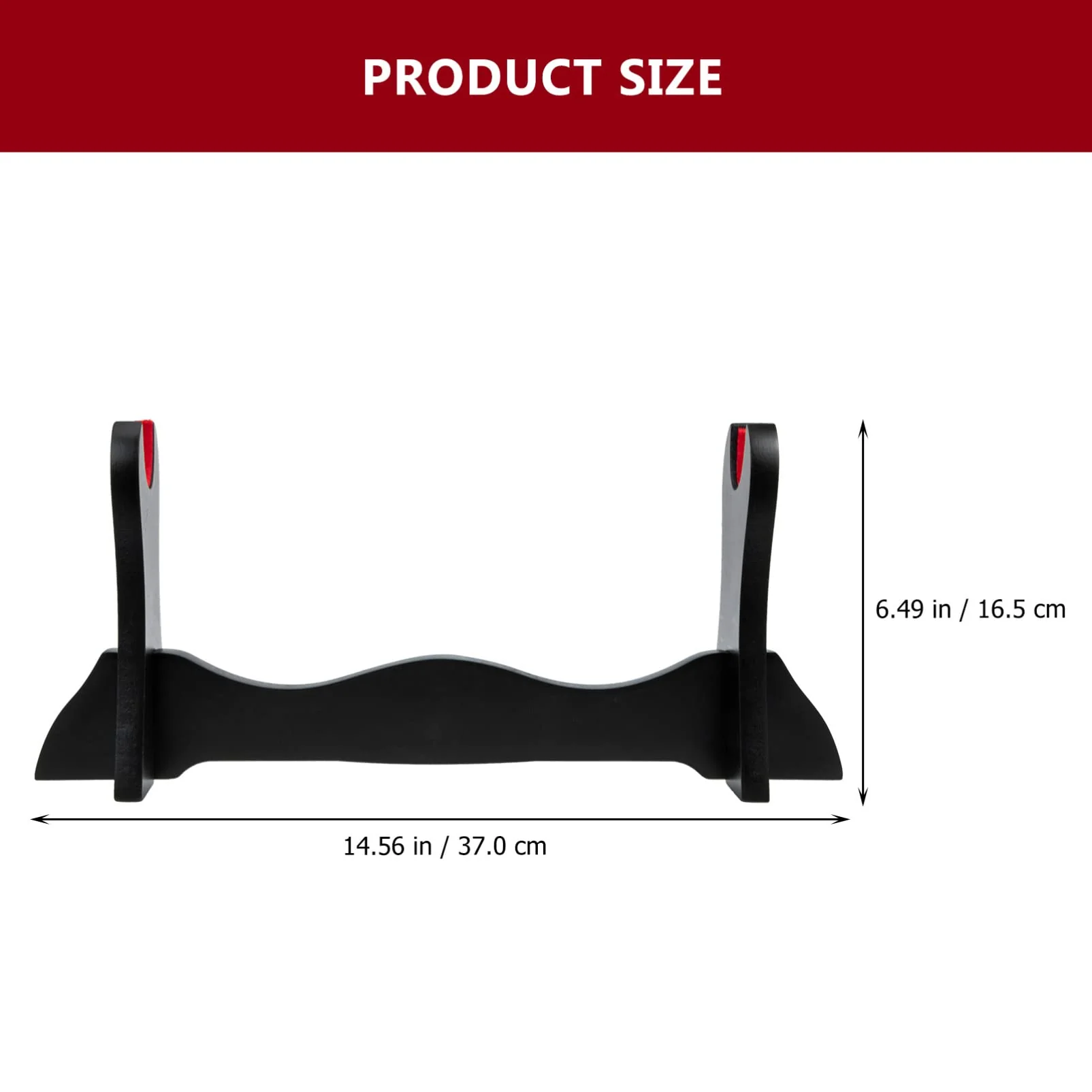 Stand Desktop Stand Flute Display Stand Flute Display Holder Display Stand Flute Storage Rack Felt Padded Holder Flute Stand Black 37x16.5cm - Image 4