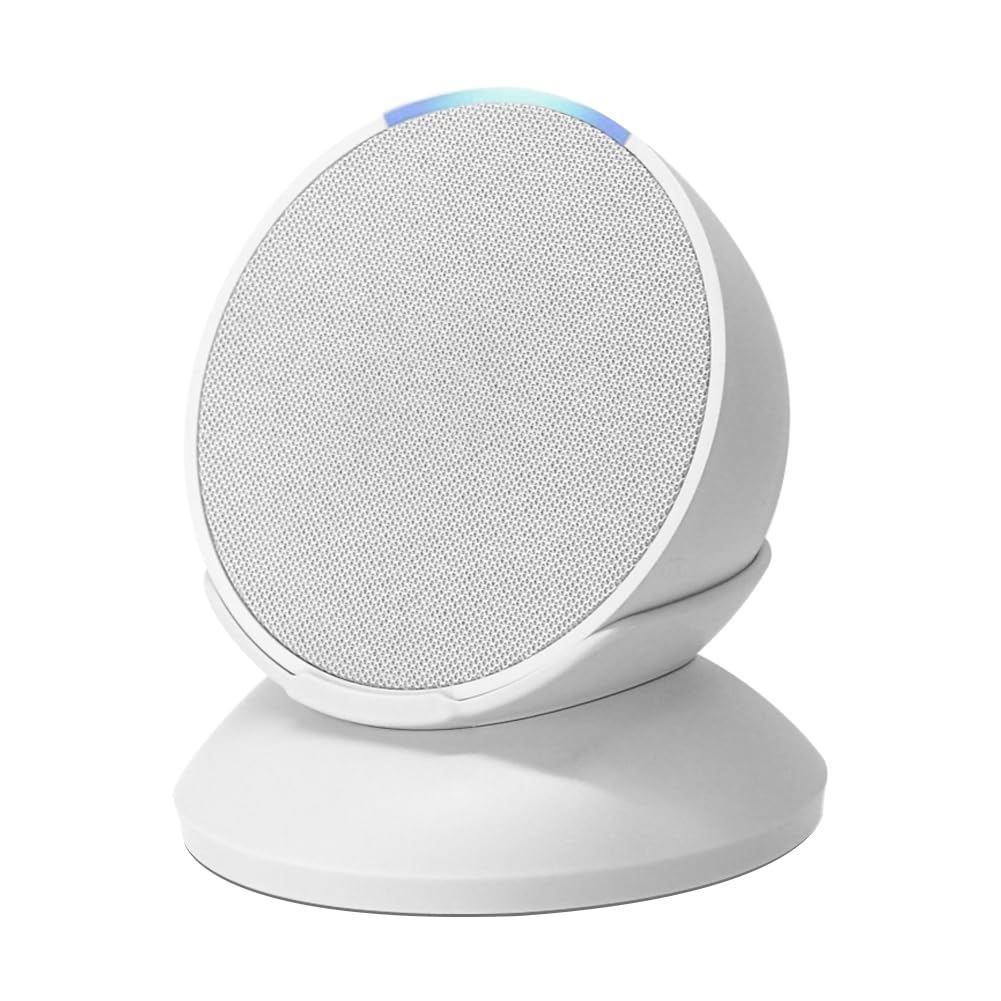 Stand for Echo Pop - Desktop Holder Mount for Echo Pop,Built-in Cable Management,Glacier White