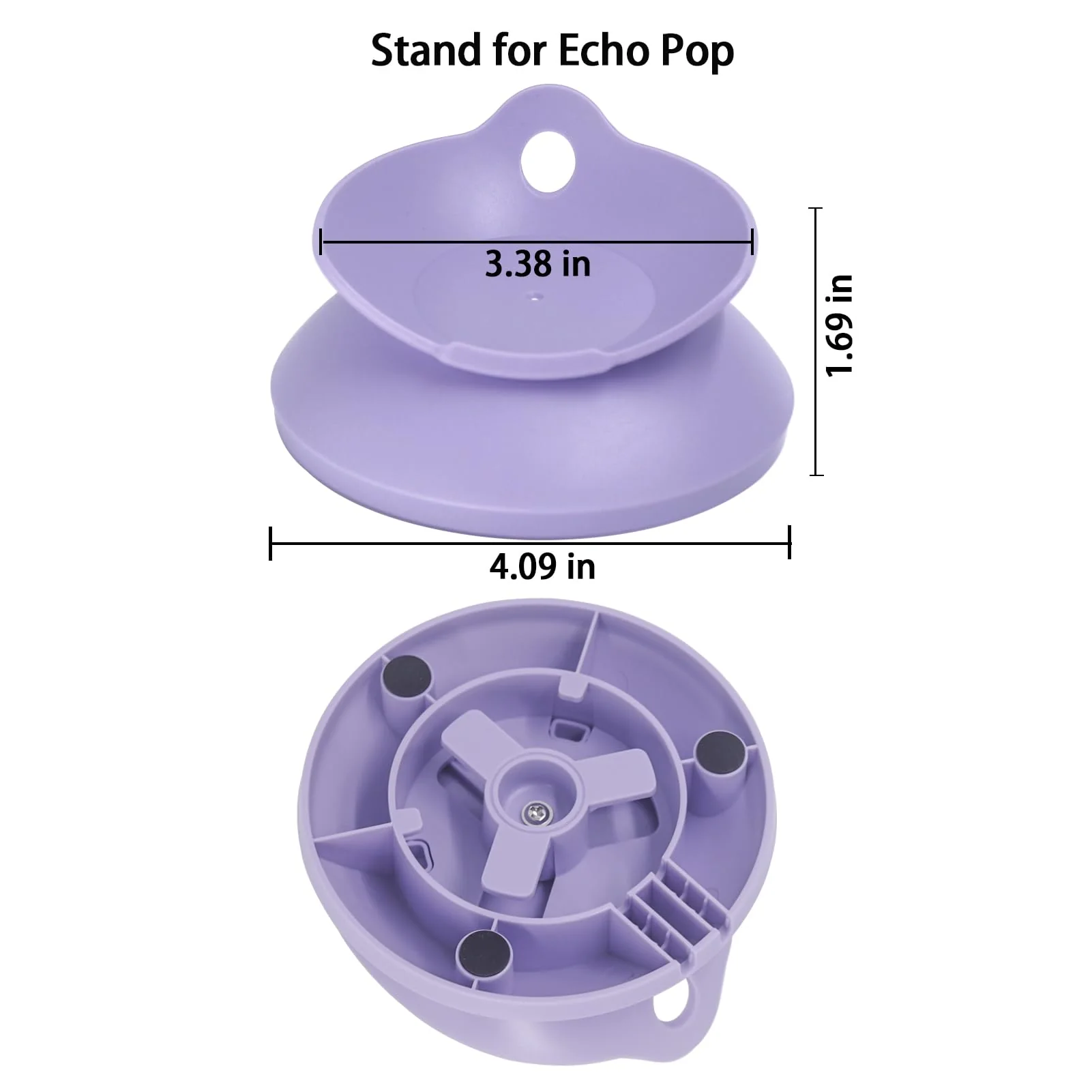 Stand for Echo Pop - Desktop Holder Mount for Echo Pop,Built-in Cable Management,Lavender Bloom - Image 5