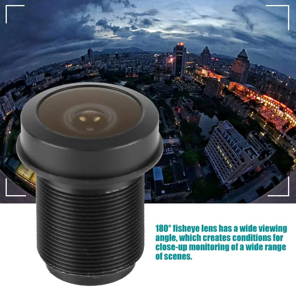 Standard Thread Interface 180°Fisheye Lens, 1.44mm 1/2.5 Wide Angle 5MP HD Lens for CCTV Surveillance Camera - Image 2