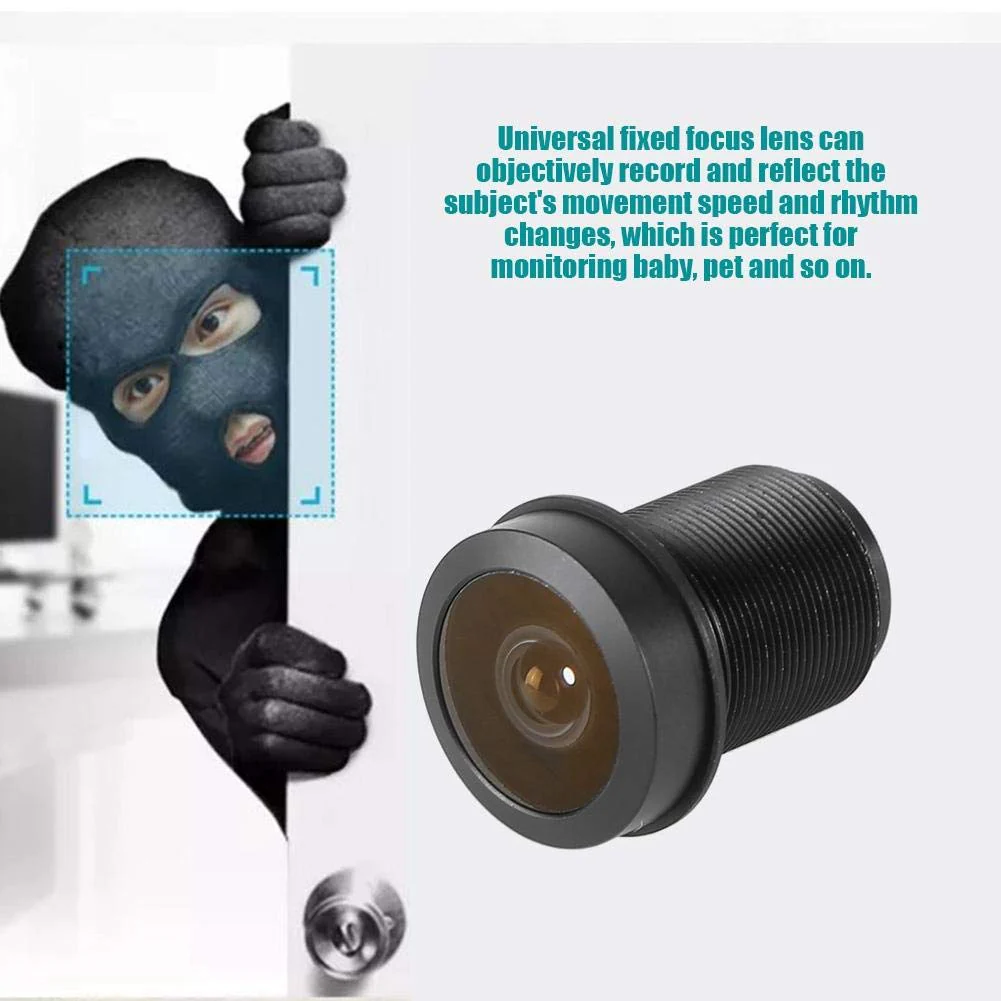 Standard Thread Interface 180°Fisheye Lens, 1.44mm 1/2.5 Wide Angle 5MP HD Lens for CCTV Surveillance Camera - Image 3