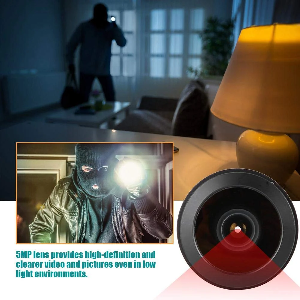 Standard Thread Interface 180°Fisheye Lens, 1.44mm 1/2.5 Wide Angle 5MP HD Lens for CCTV Surveillance Camera - Image 4