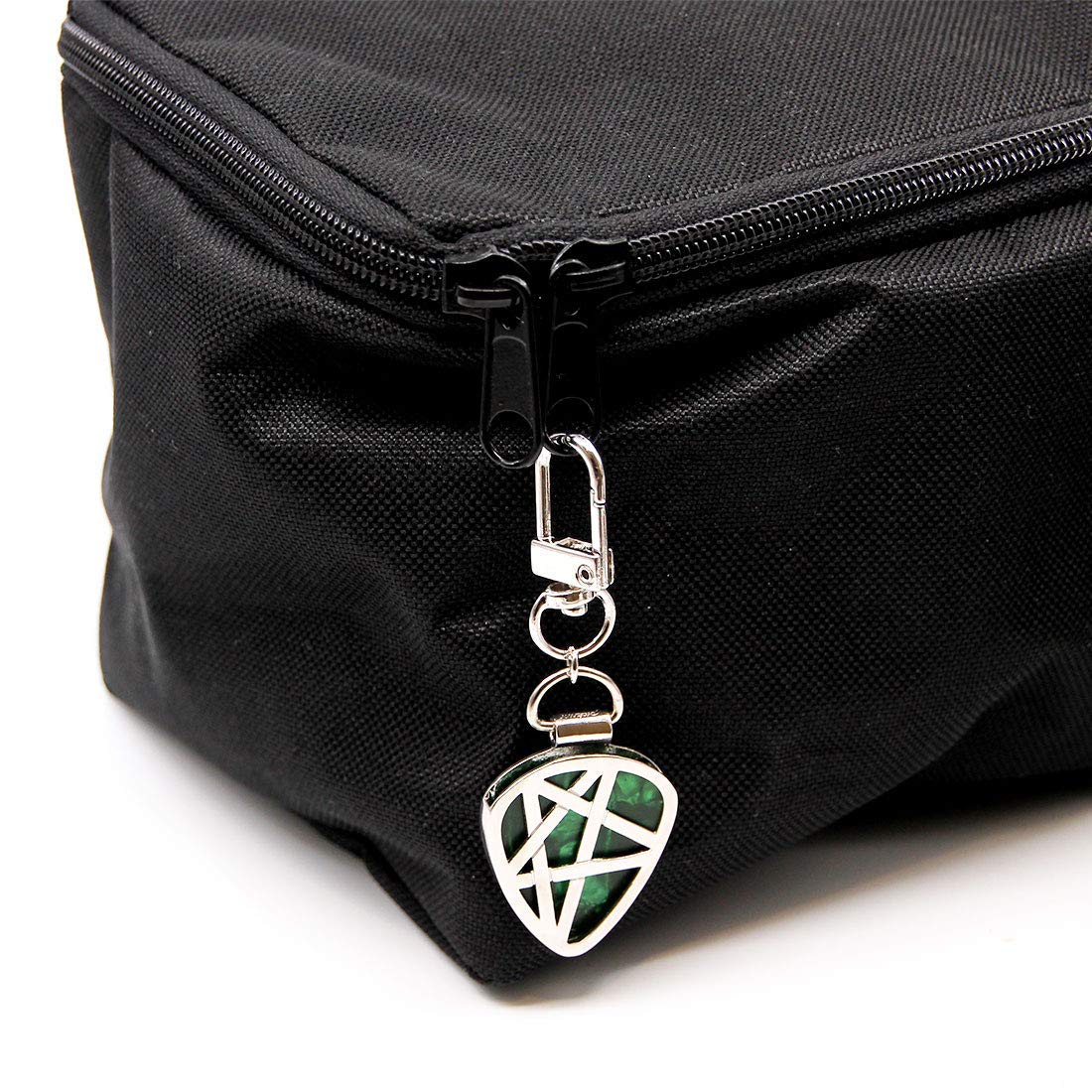 Star Shaped Guitar Pick Holder Keychain for Guitarists (Silver) Silver - Image 6