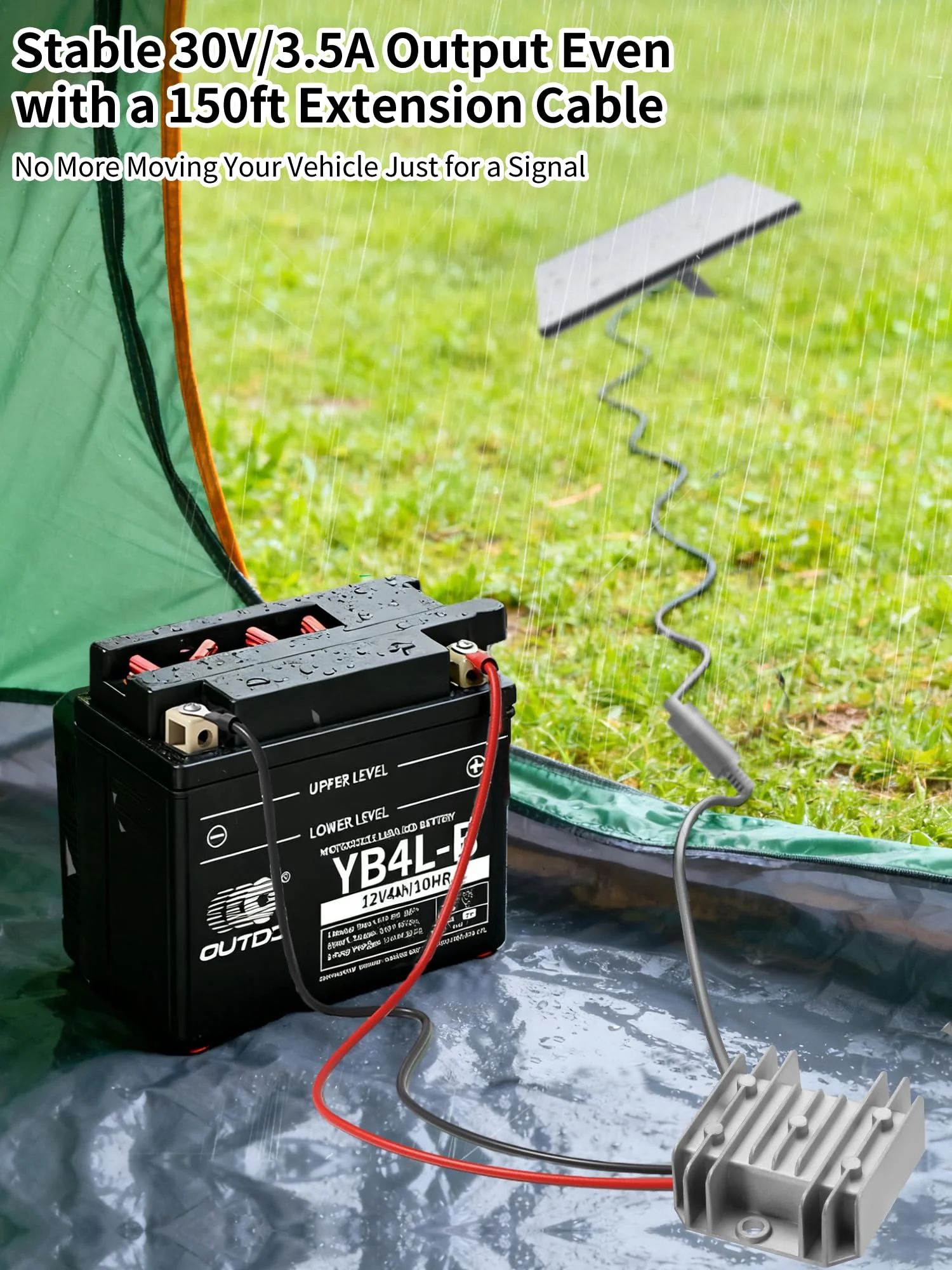 Starlink Mini 12V Adapter [Supports up to 150FT Cable] 12V/24V to 30V 3.5A DC Boost Converter for Starlink Mini, Starlink Mini Power Cable with Female Plug 9-28V Input for Off-Road,RV, Marine,Outdoor QJ-SMSYQ-F - Image 2