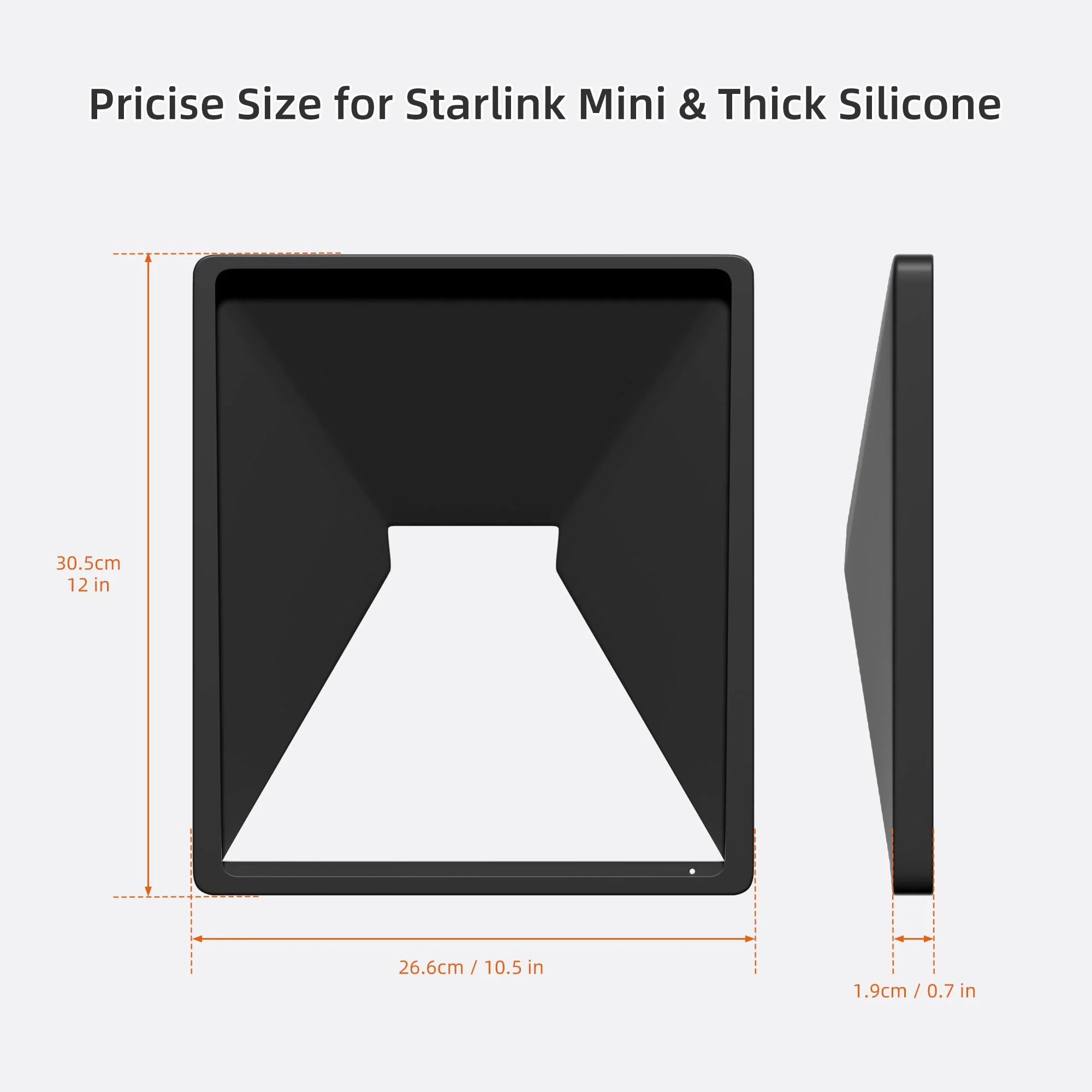 Starlink Mini Case Cover, Luquid Silicone Protective Case for Mini Starlink Dish Antenna Protector Black with Anti-Reflection Sticker - Image 5
